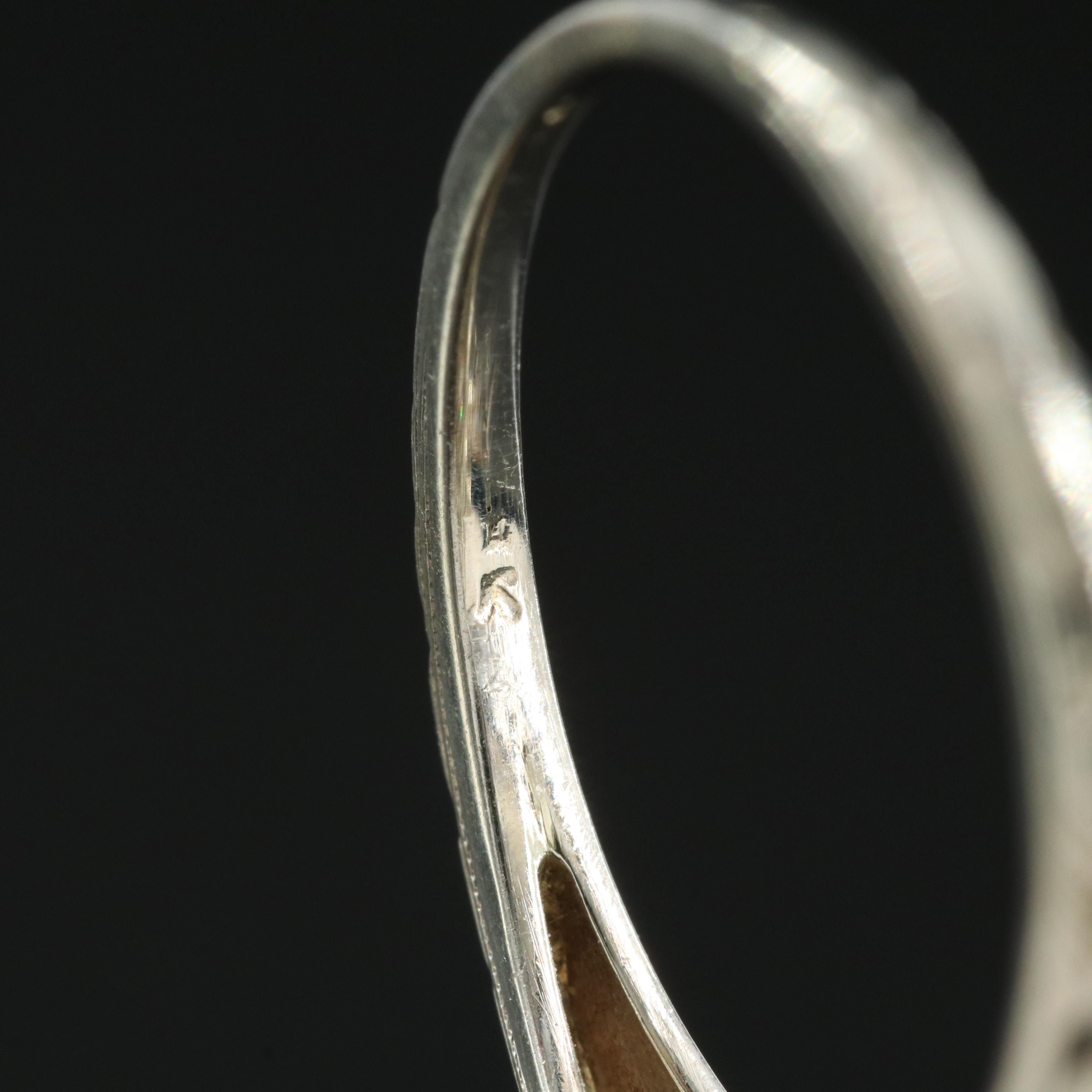 Antique 18K 0.65 CT Diamond Floral Cut-Out Ring