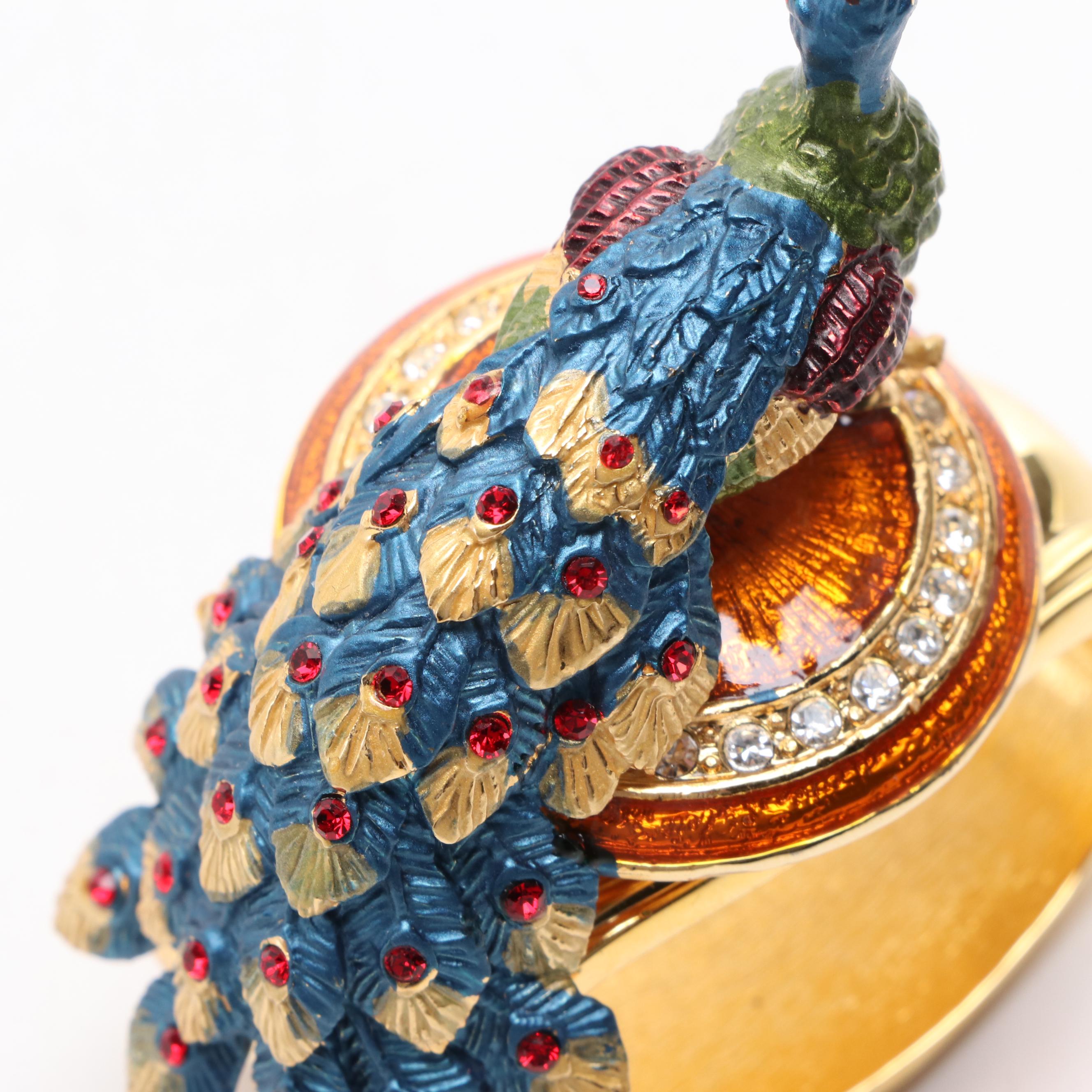 Hans Turnwald and Other Peacock Shaped Enamel Napkin Rings