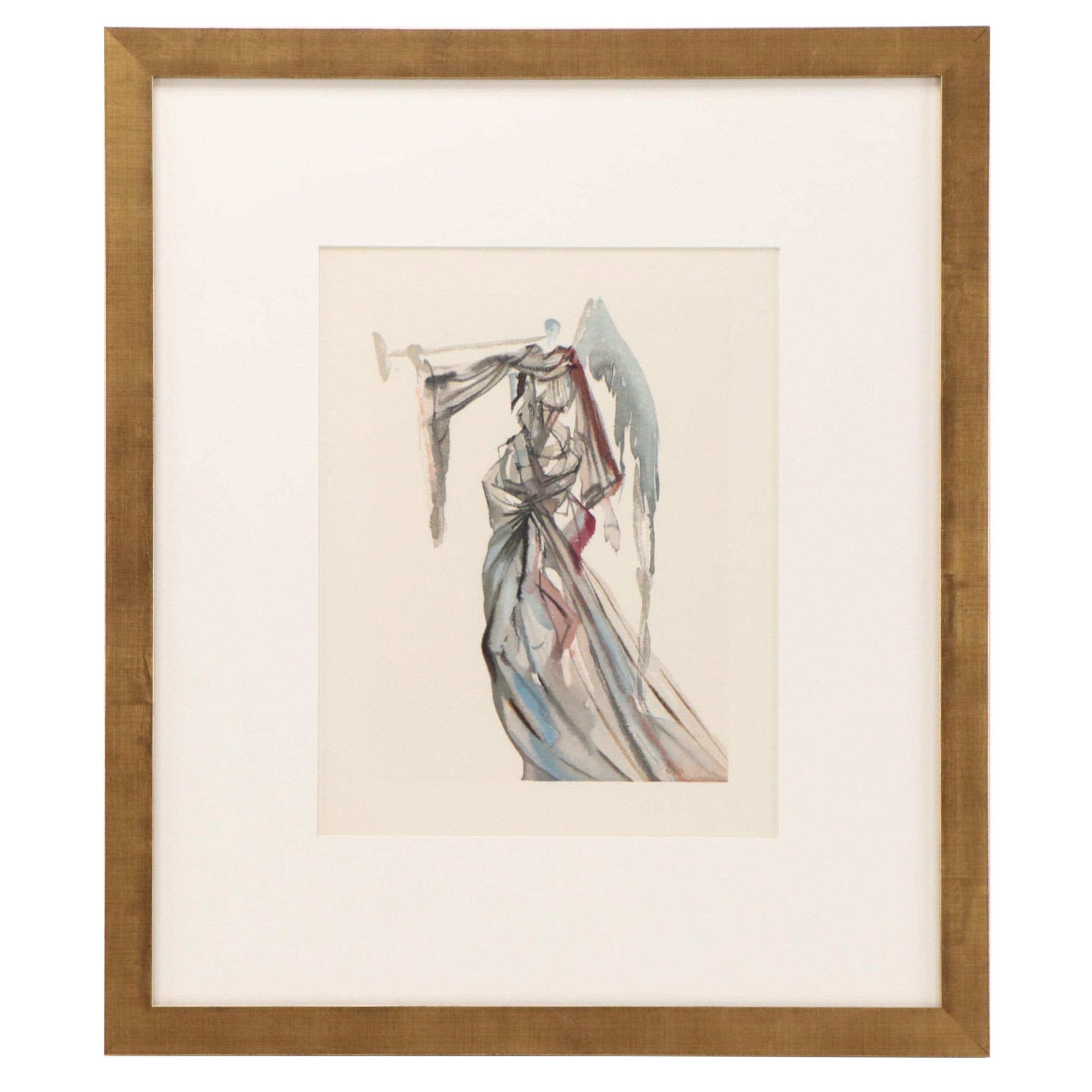 Salvador Dalí Wood Engraving "L’ange du soleil"