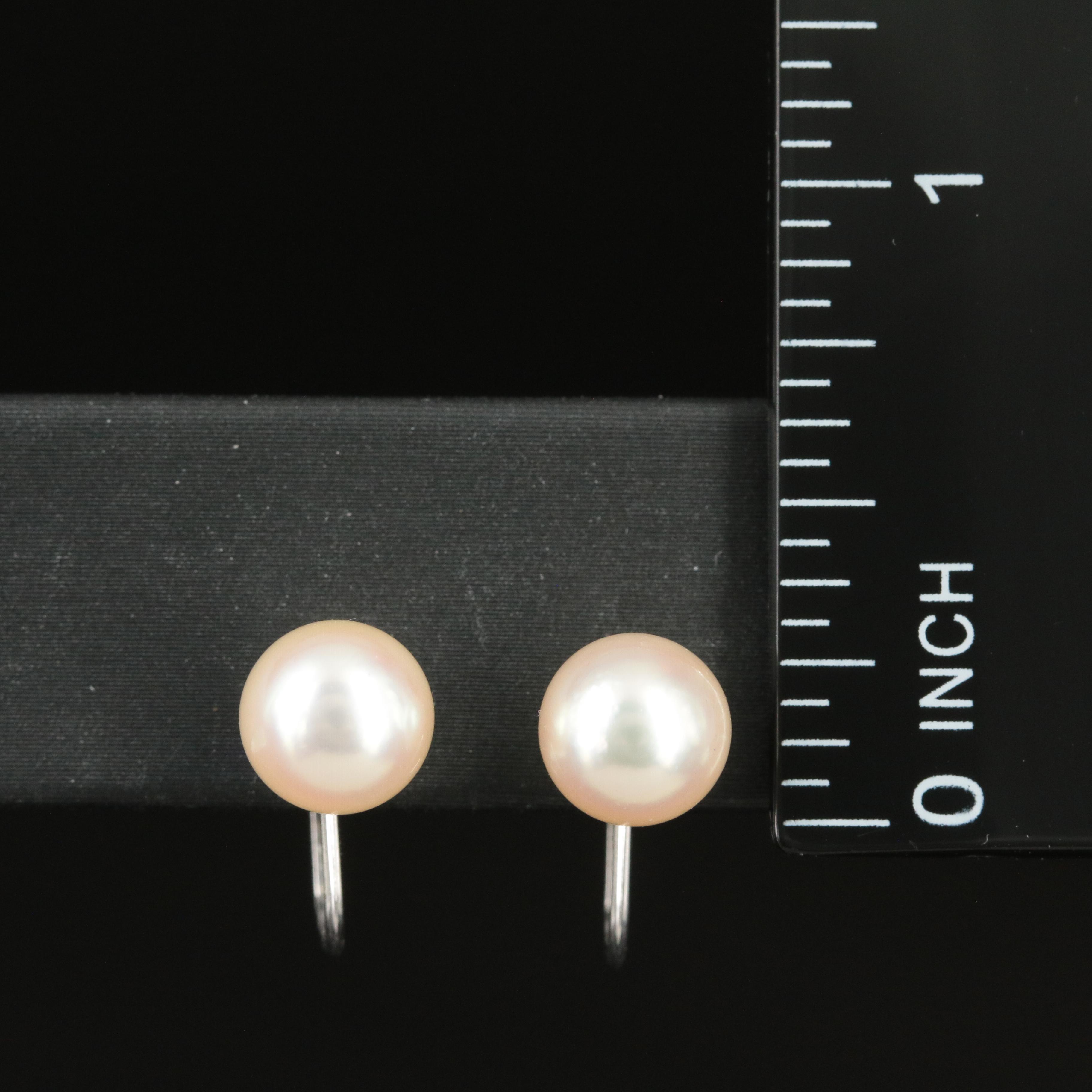 Vintage Mikimoto 14K Pearl Earrings