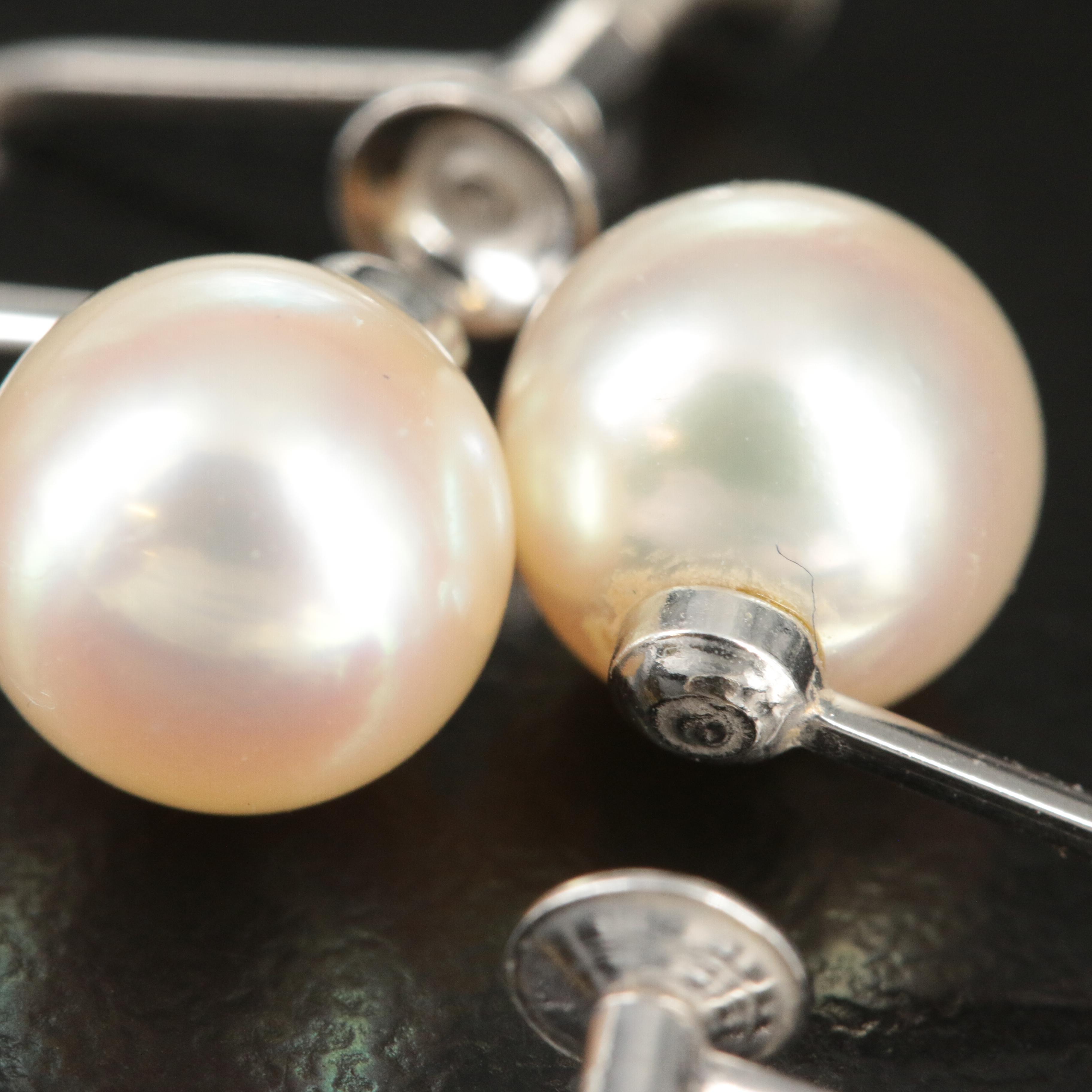 Vintage Mikimoto 14K Pearl Earrings