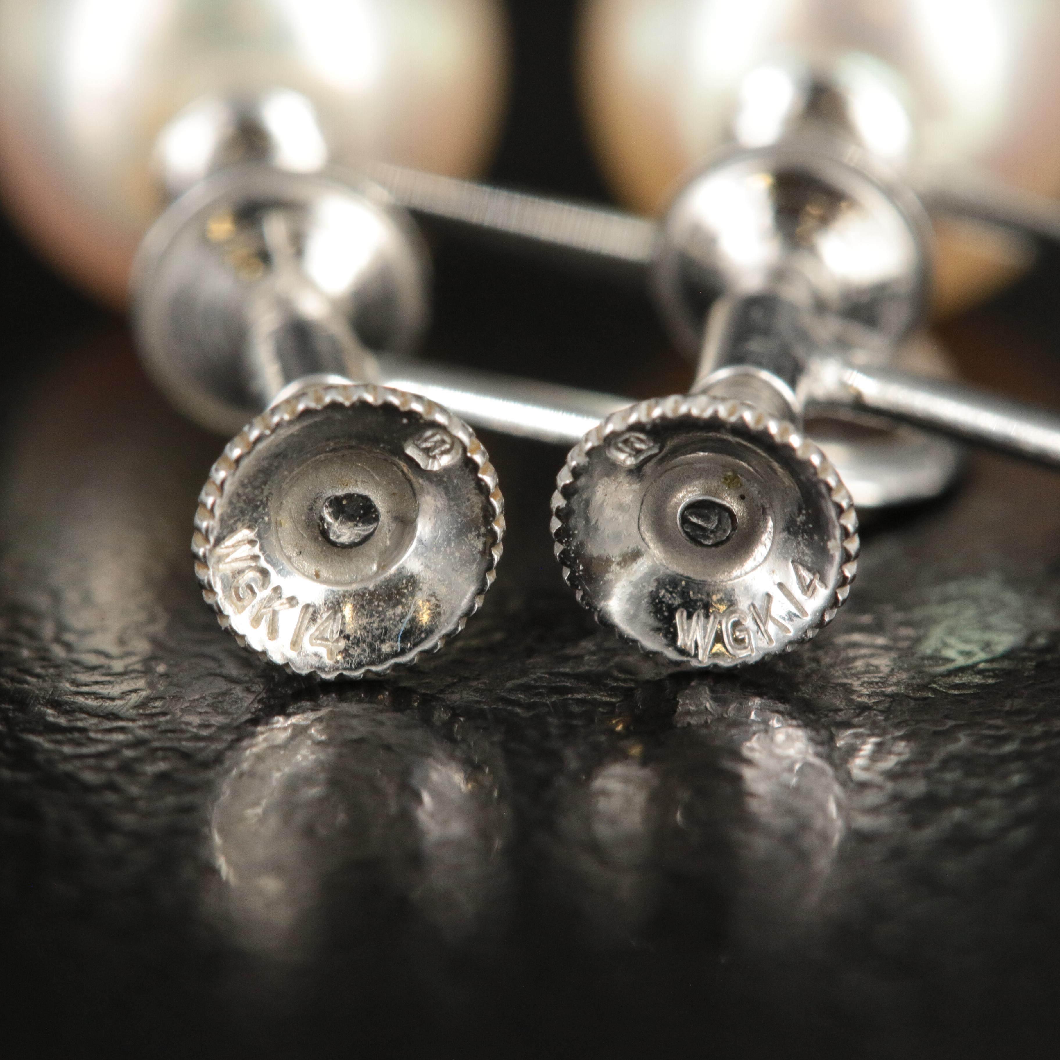 Vintage Mikimoto 14K Pearl Earrings