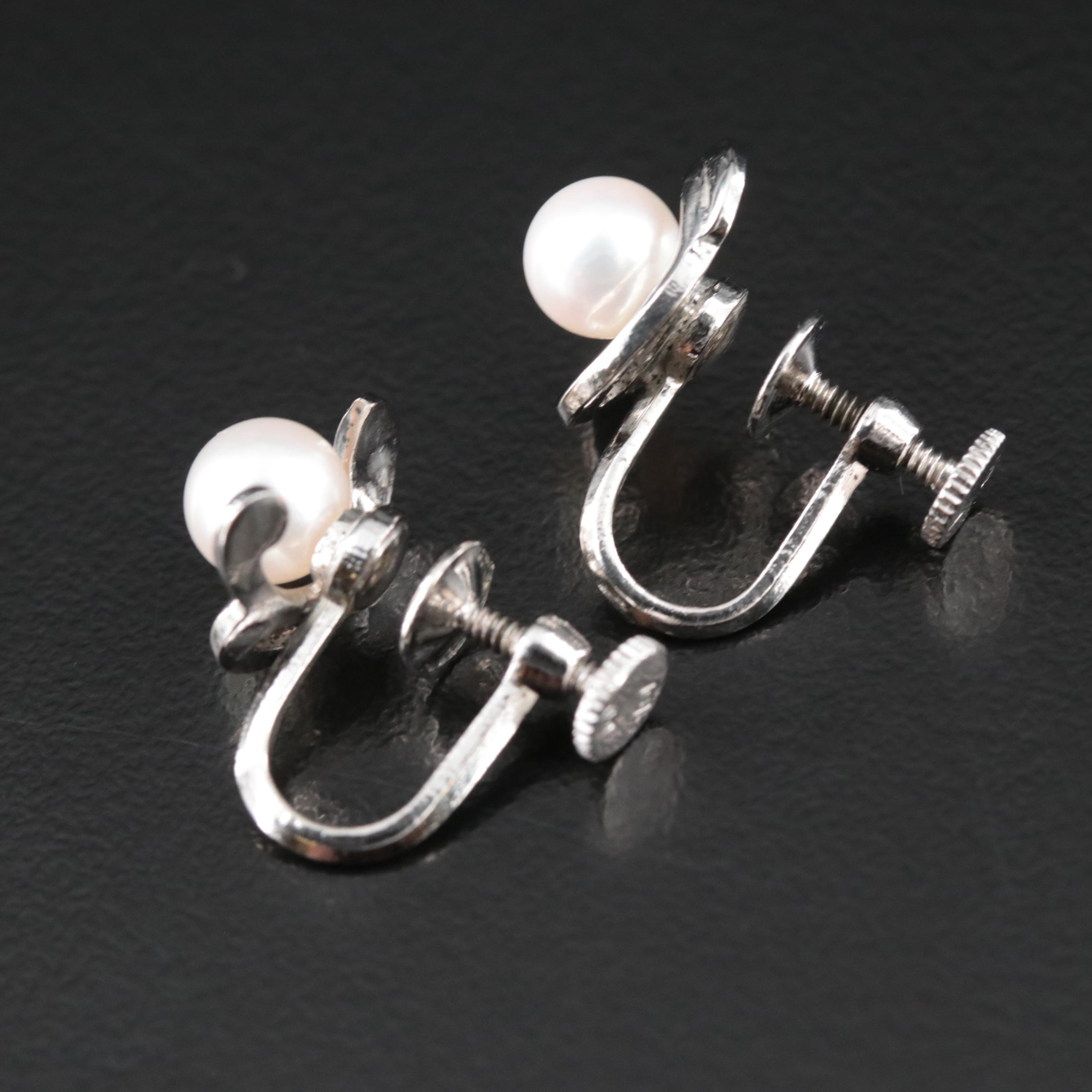 Vintage Mikimoto Pearl Earrings