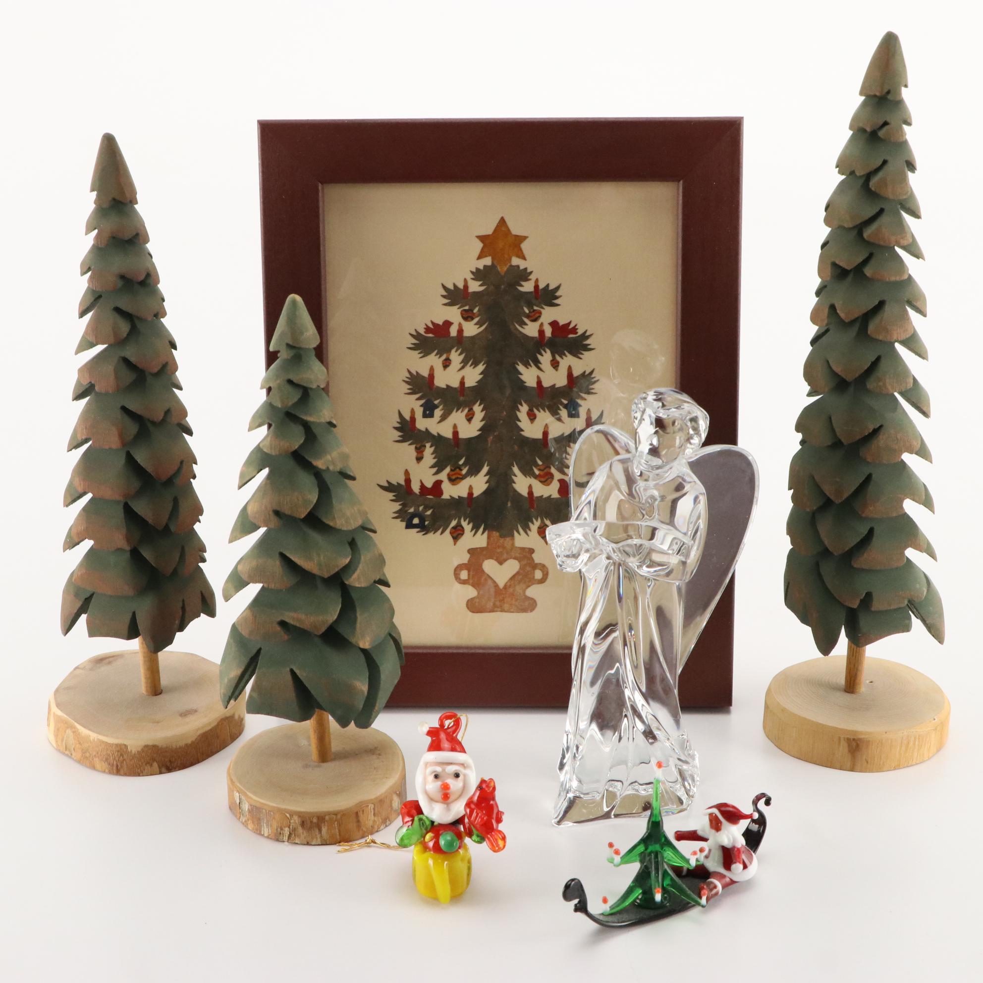 Bucky Green Wooden Trees and Other Christmas Decor