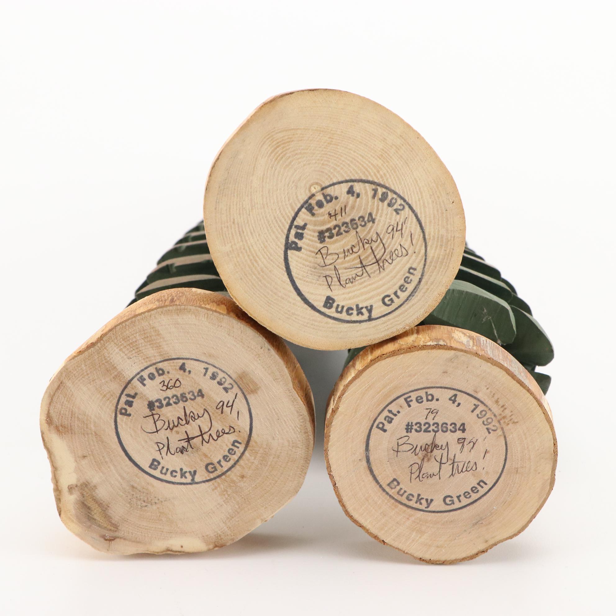 Bucky Green Wooden Trees and Other Christmas Decor