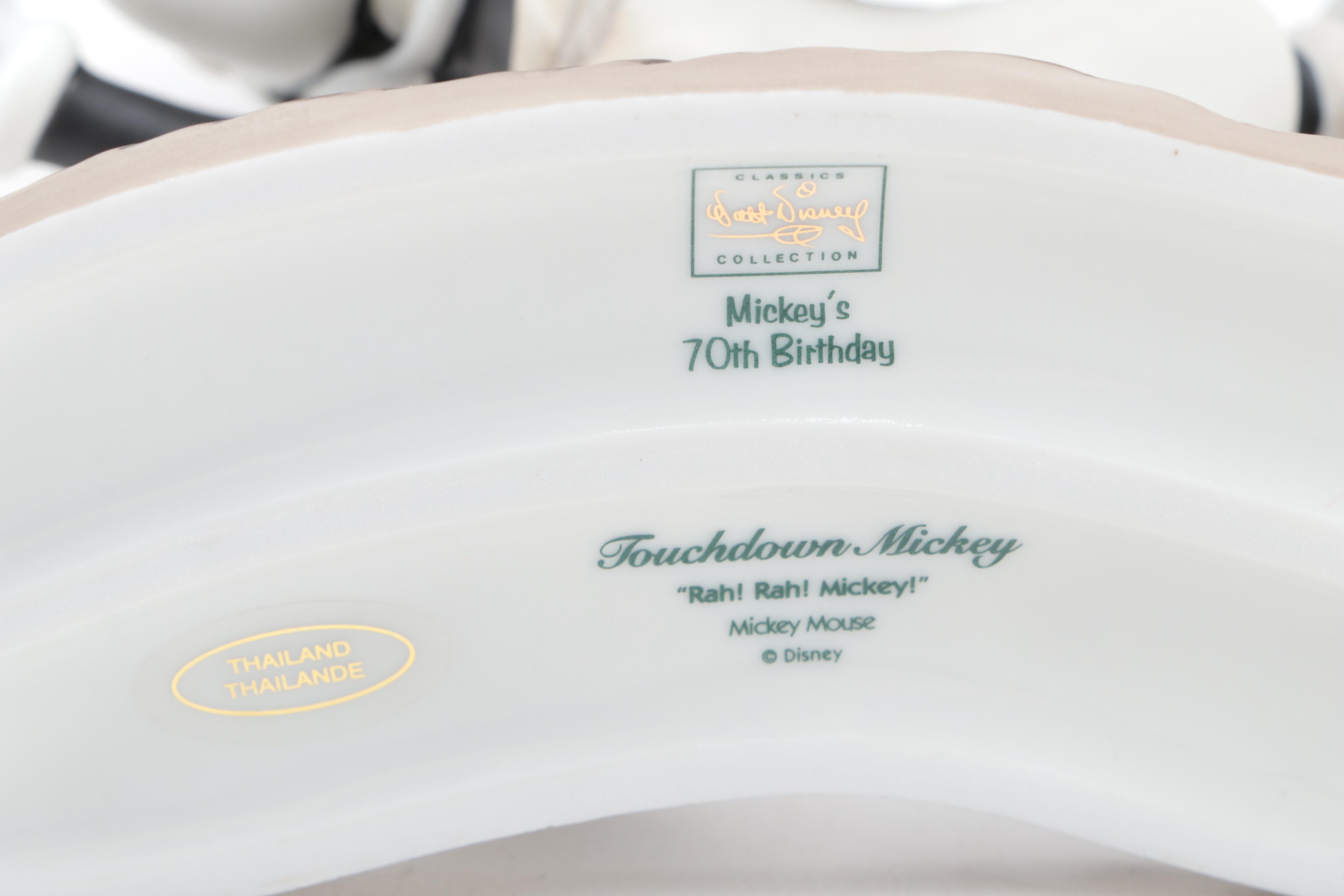 Walt Disney Classics Collection "Touchdown Mickey" Ceramic Figurine