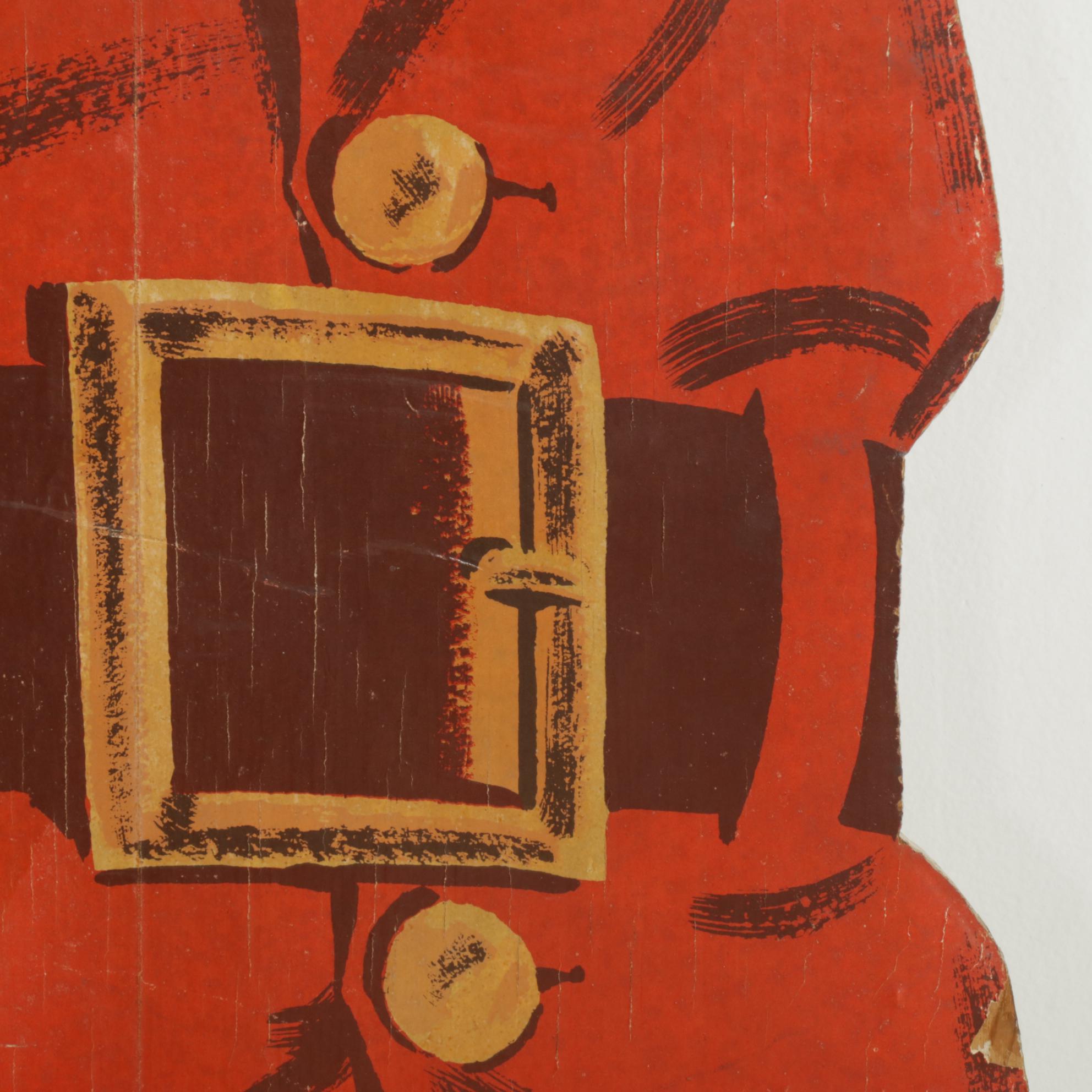 Wooden Cut-Out Santa, Mid-20th Century