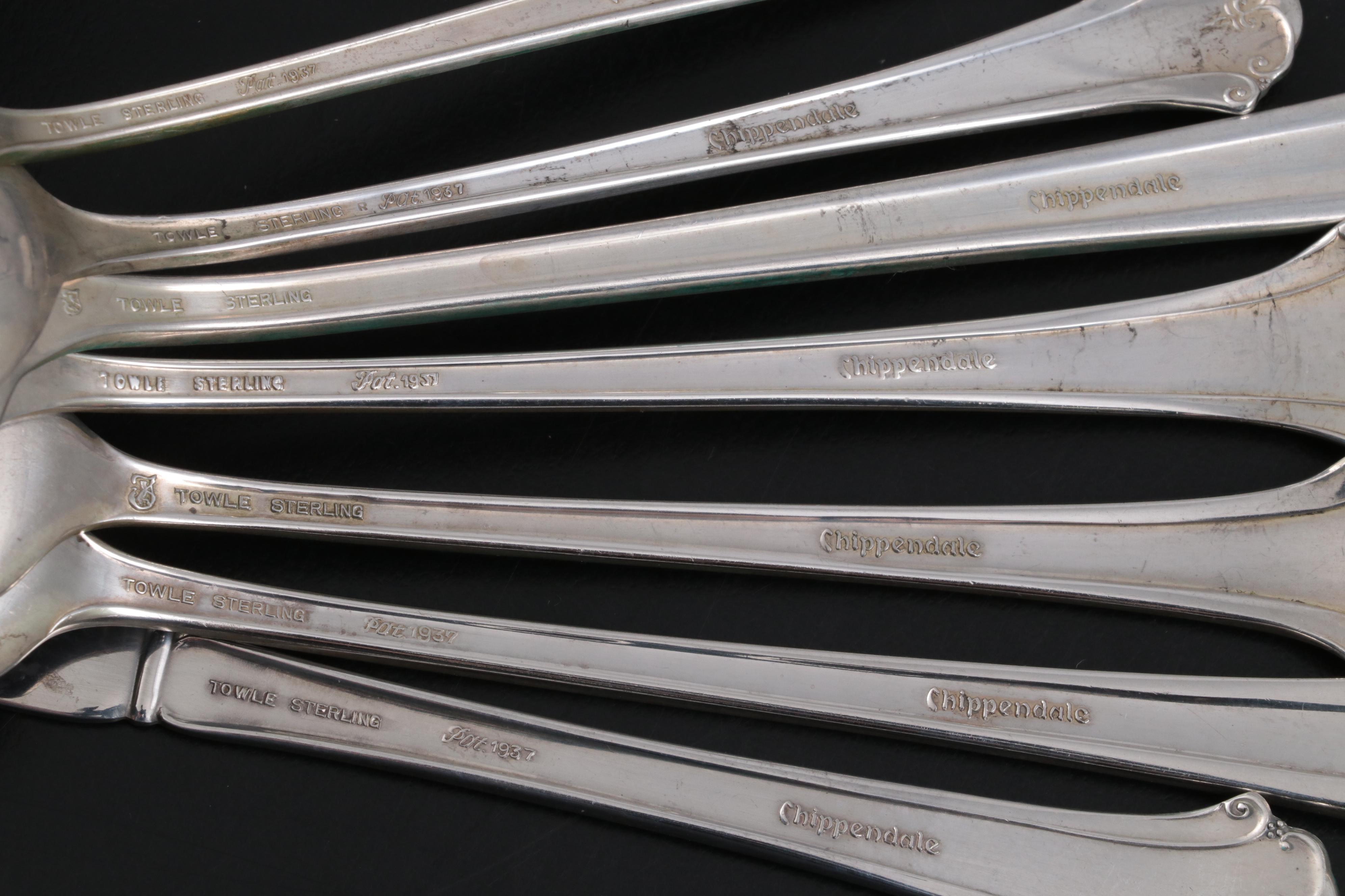 Towle "Chippendale" Sterling Silver Flatware and Serving Utensils