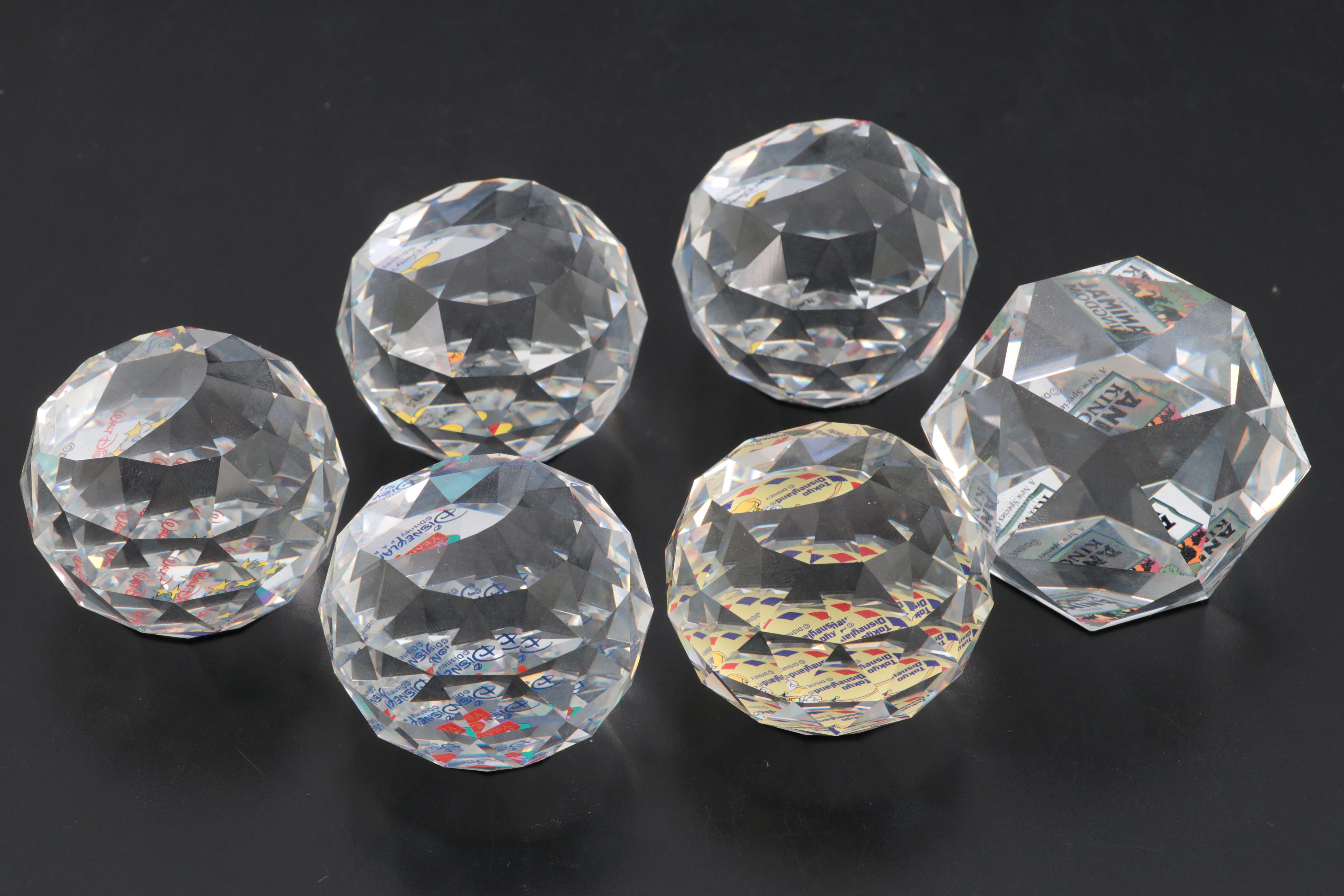 Crystal Colors Walt Disney Faceted Crystal Paperweights