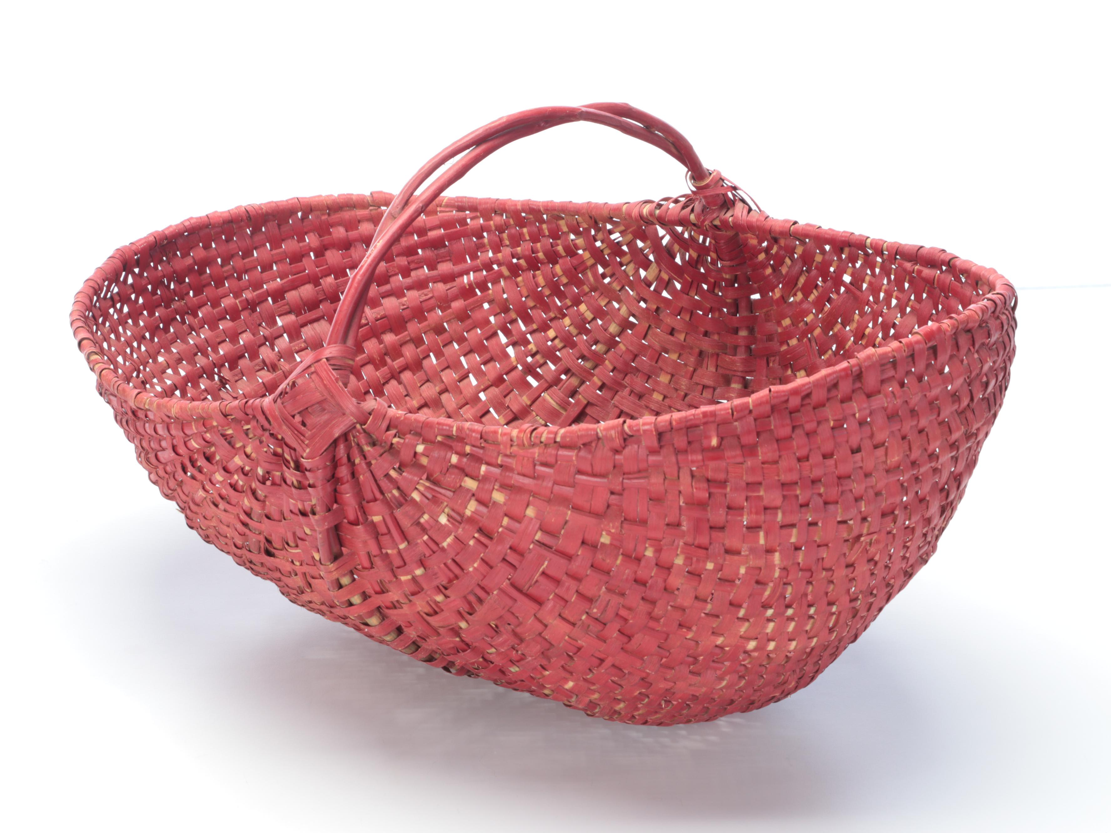 Handmade Woven Buttocks and Other Baskets, 20th Century