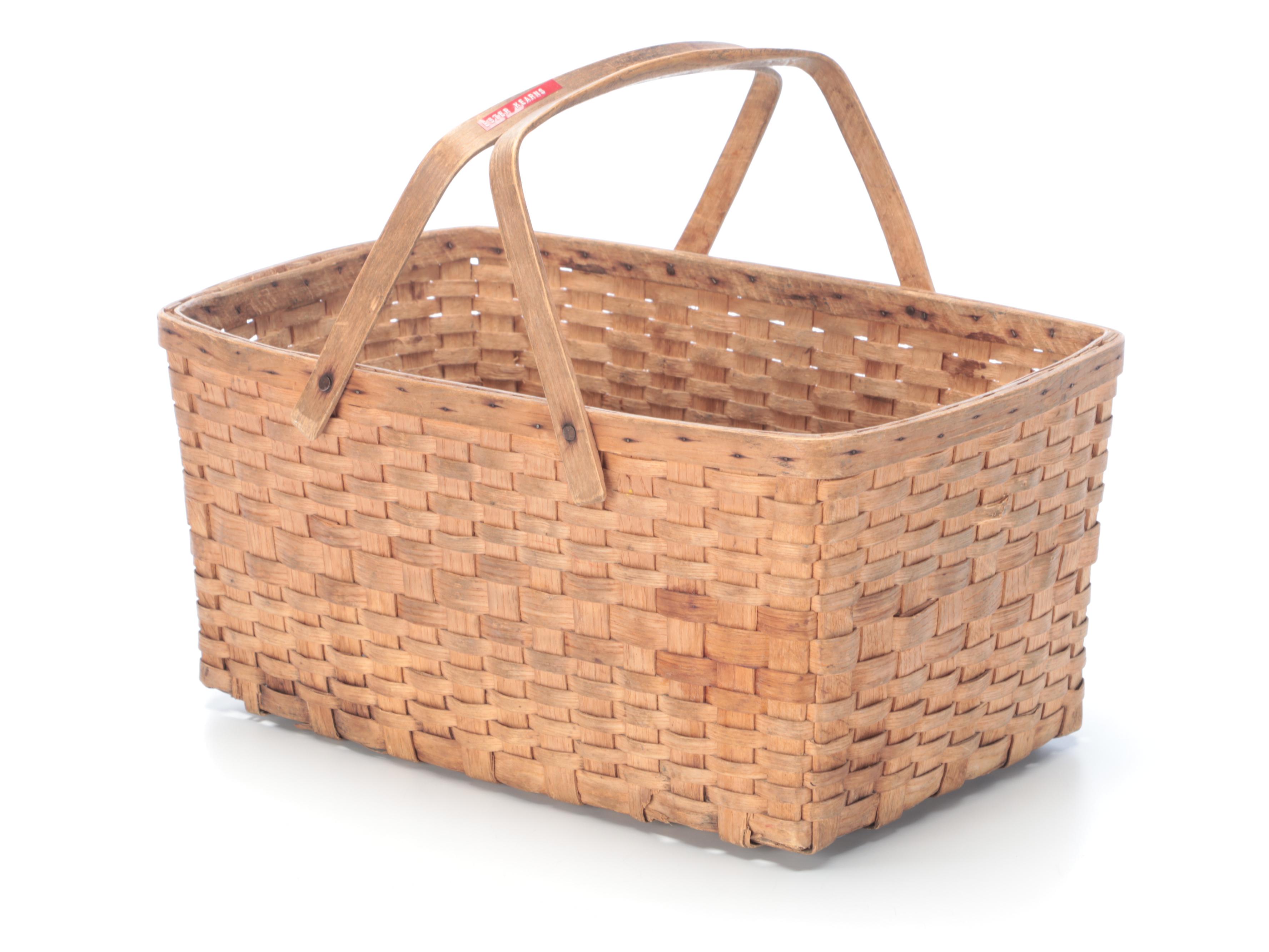 Handmade Woven Buttocks and Other Baskets, 20th Century