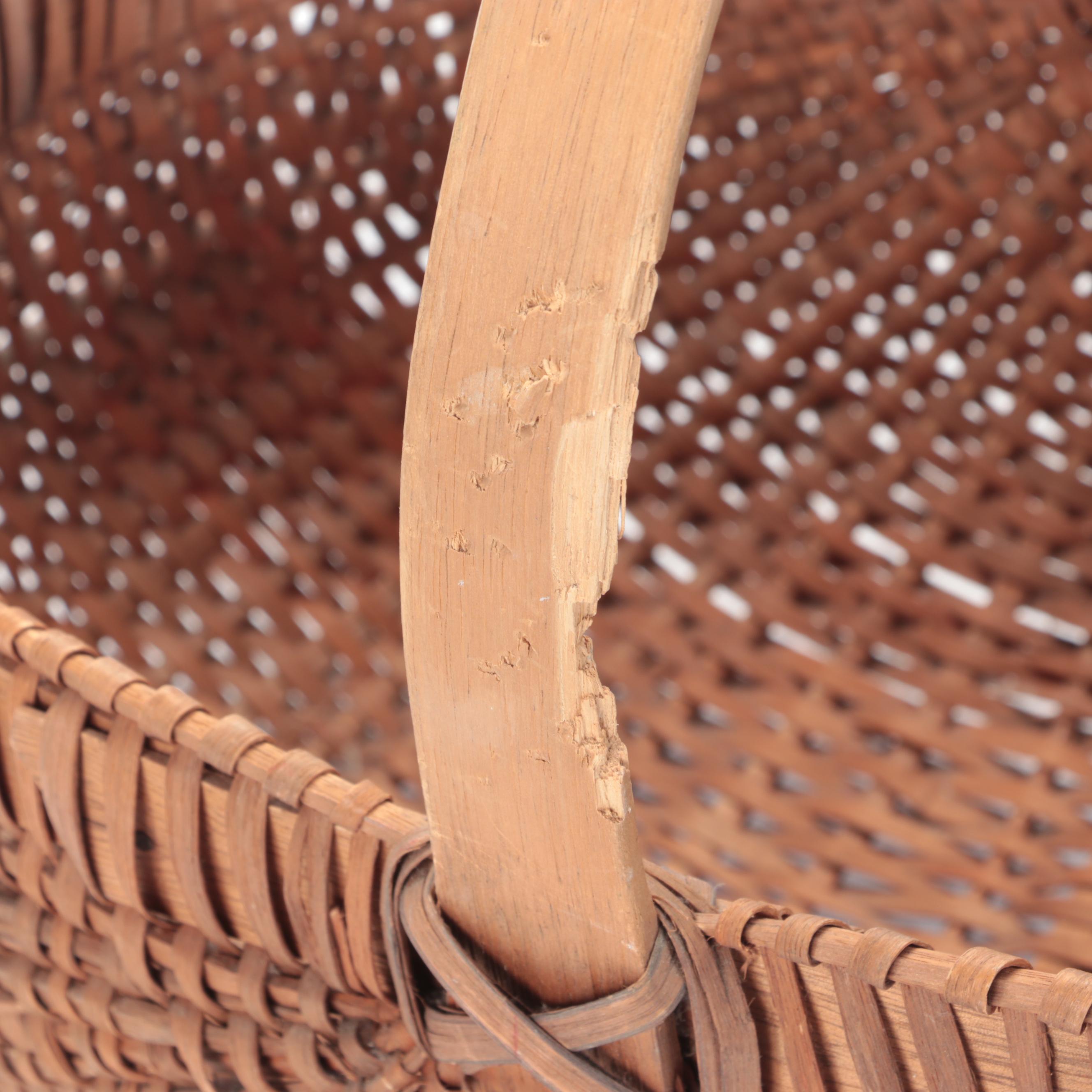 Handmade Woven Buttocks and Other Baskets, 20th Century