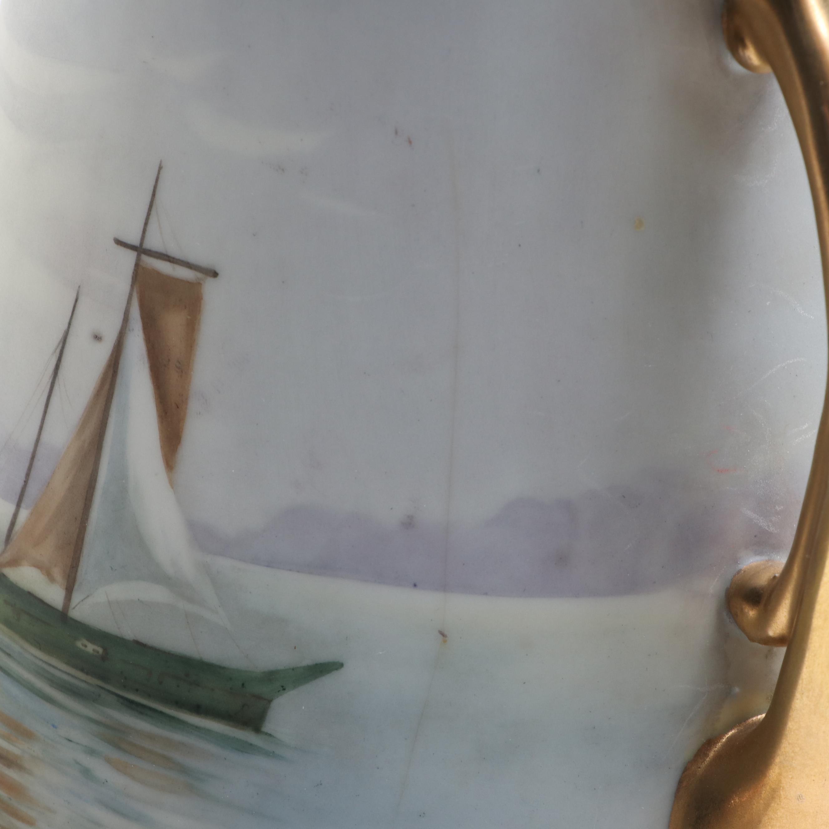 Morimoto Brothers Nippon Porcelain Art Nouveau Style Hand-Painted Vase