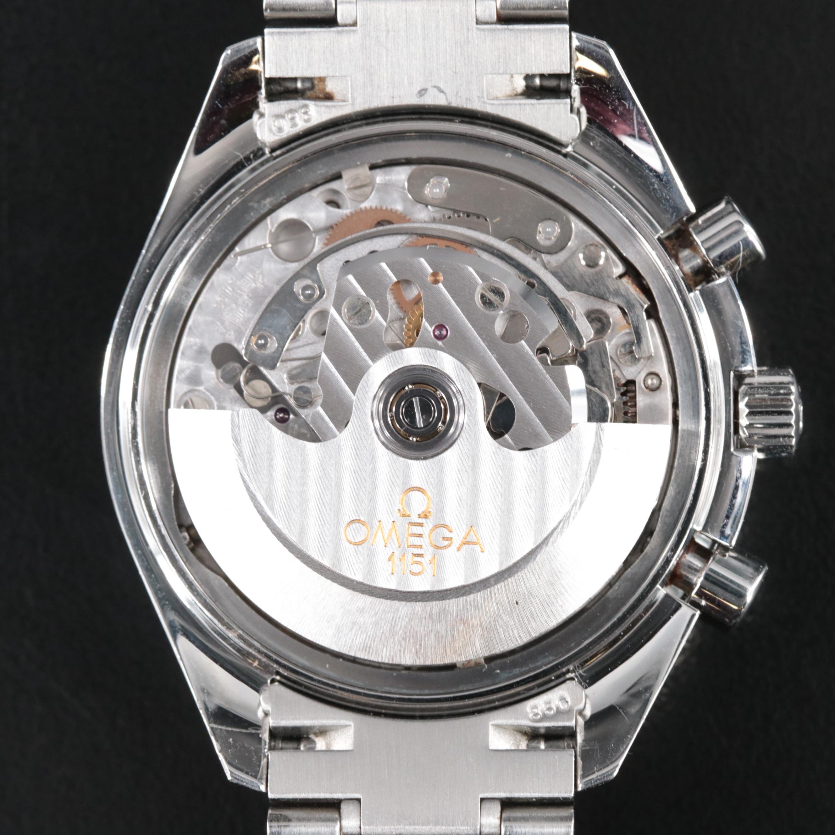 Omega Speedmaster Triple-Calendar, Silver 39MM Automatic Watch