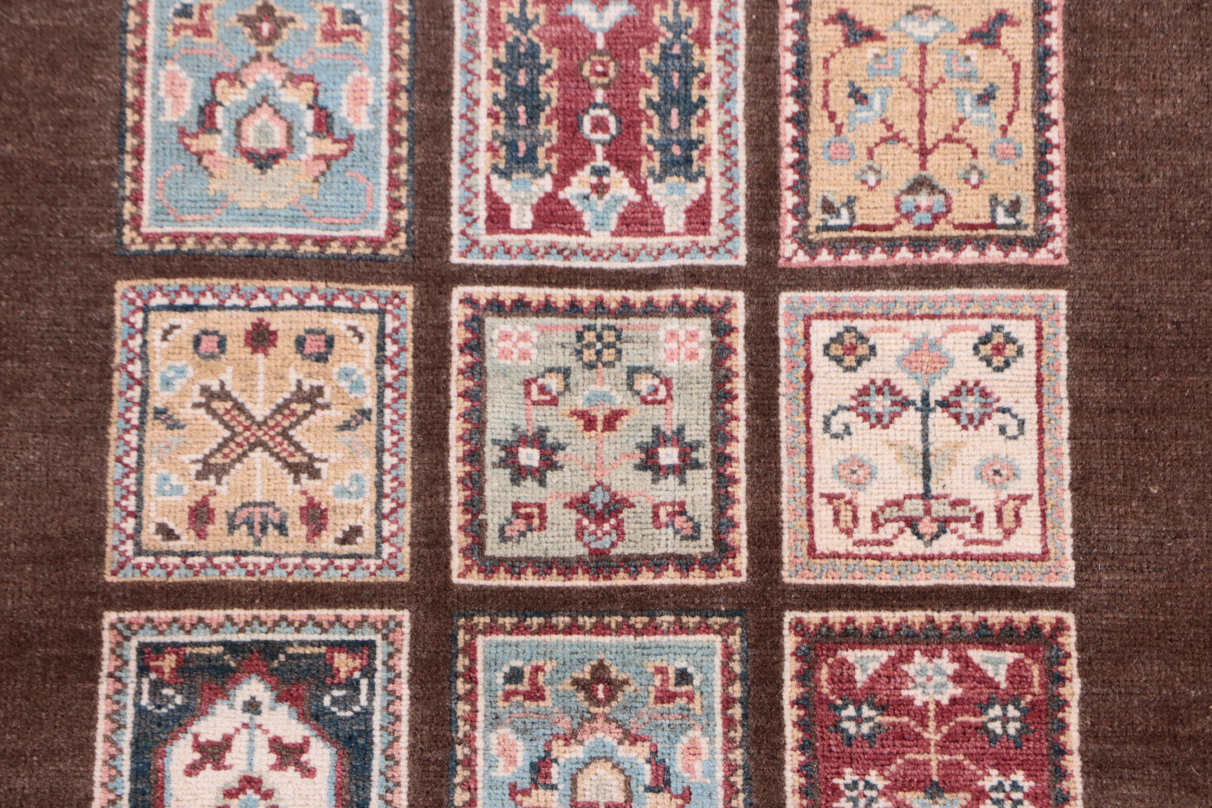 2'9 x 4'5 Hand-Knotted Afghan Gabbeh Accent Rug