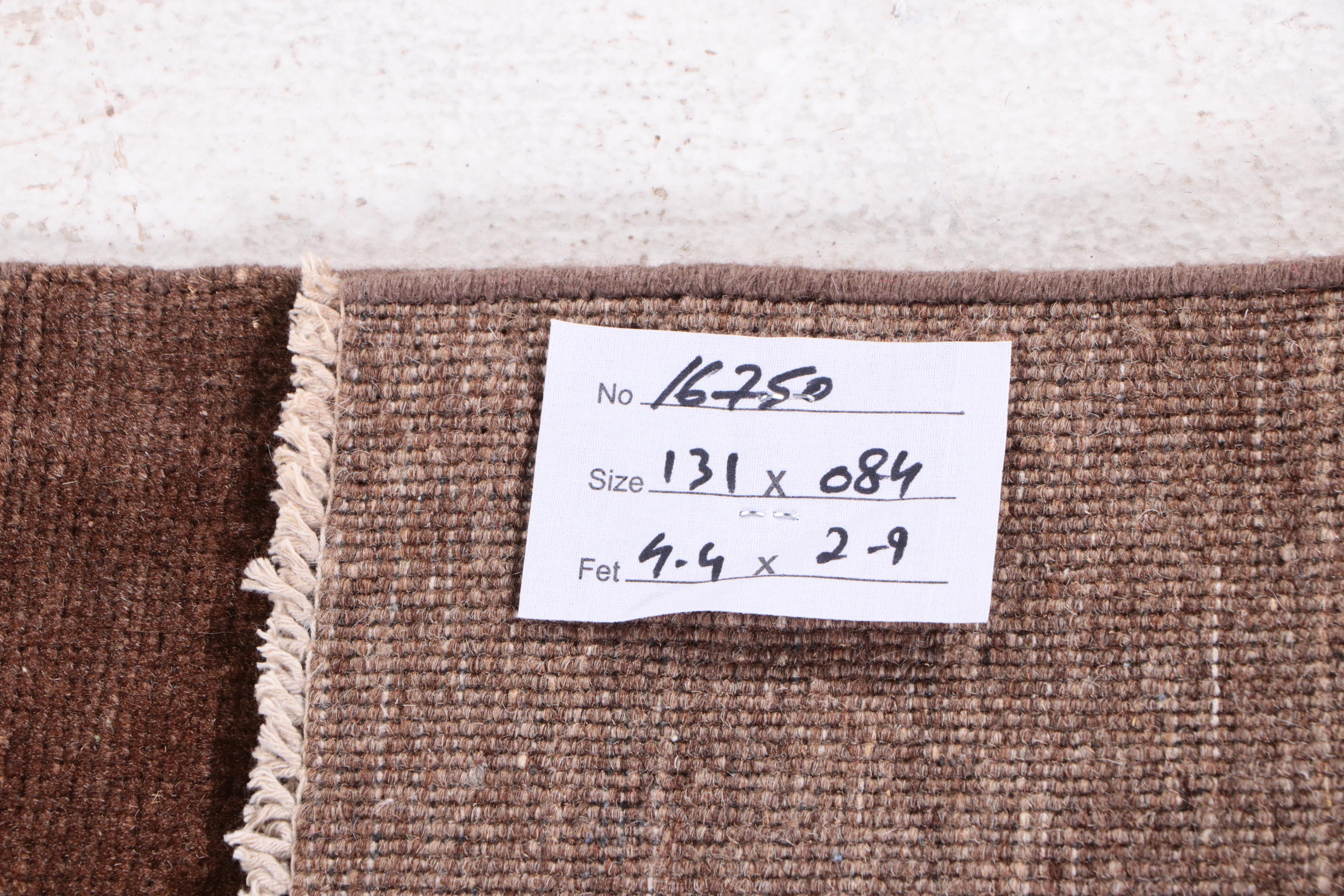 2'9 x 4'5 Hand-Knotted Afghan Gabbeh Accent Rug