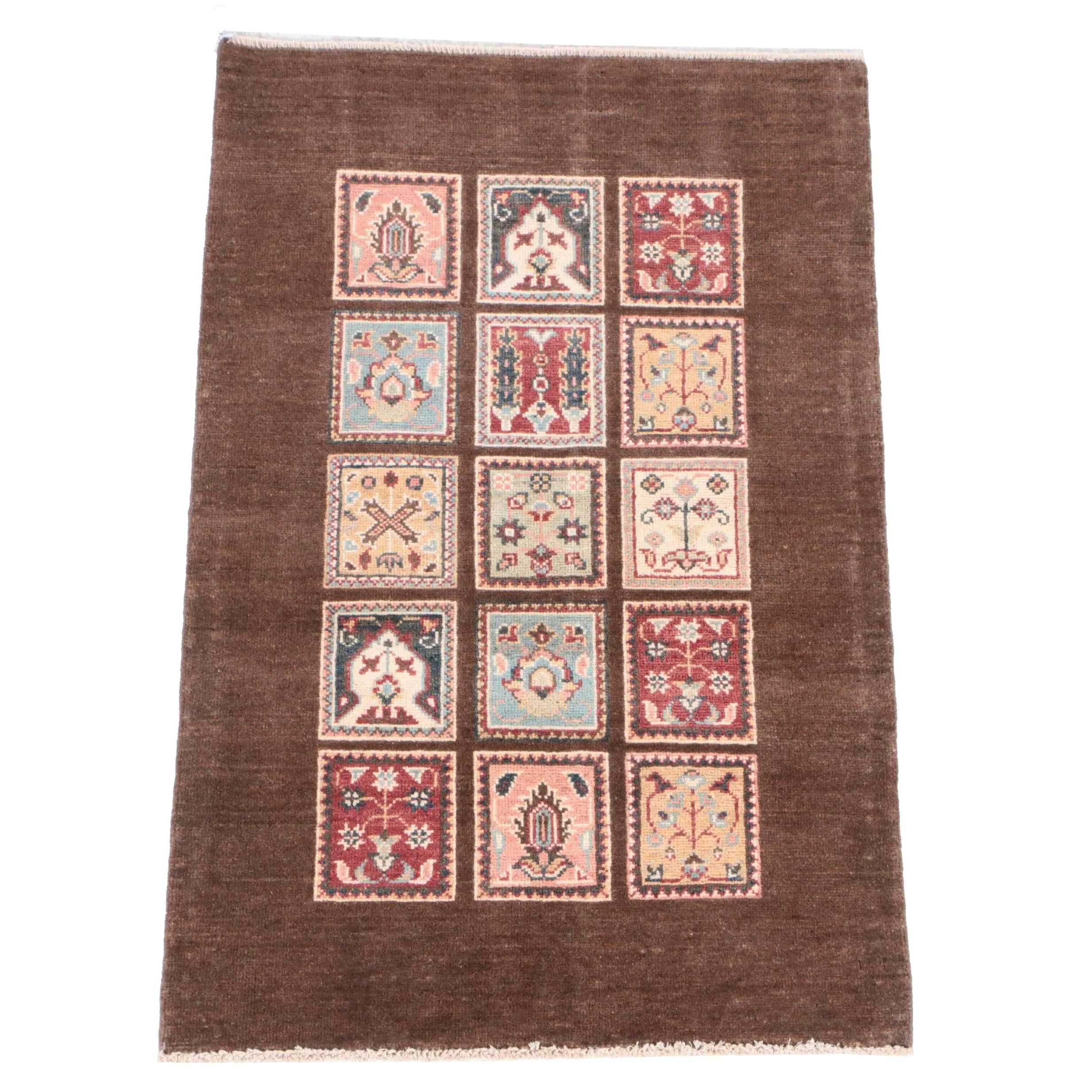 2'9 x 4'5 Hand-Knotted Afghan Gabbeh Accent Rug