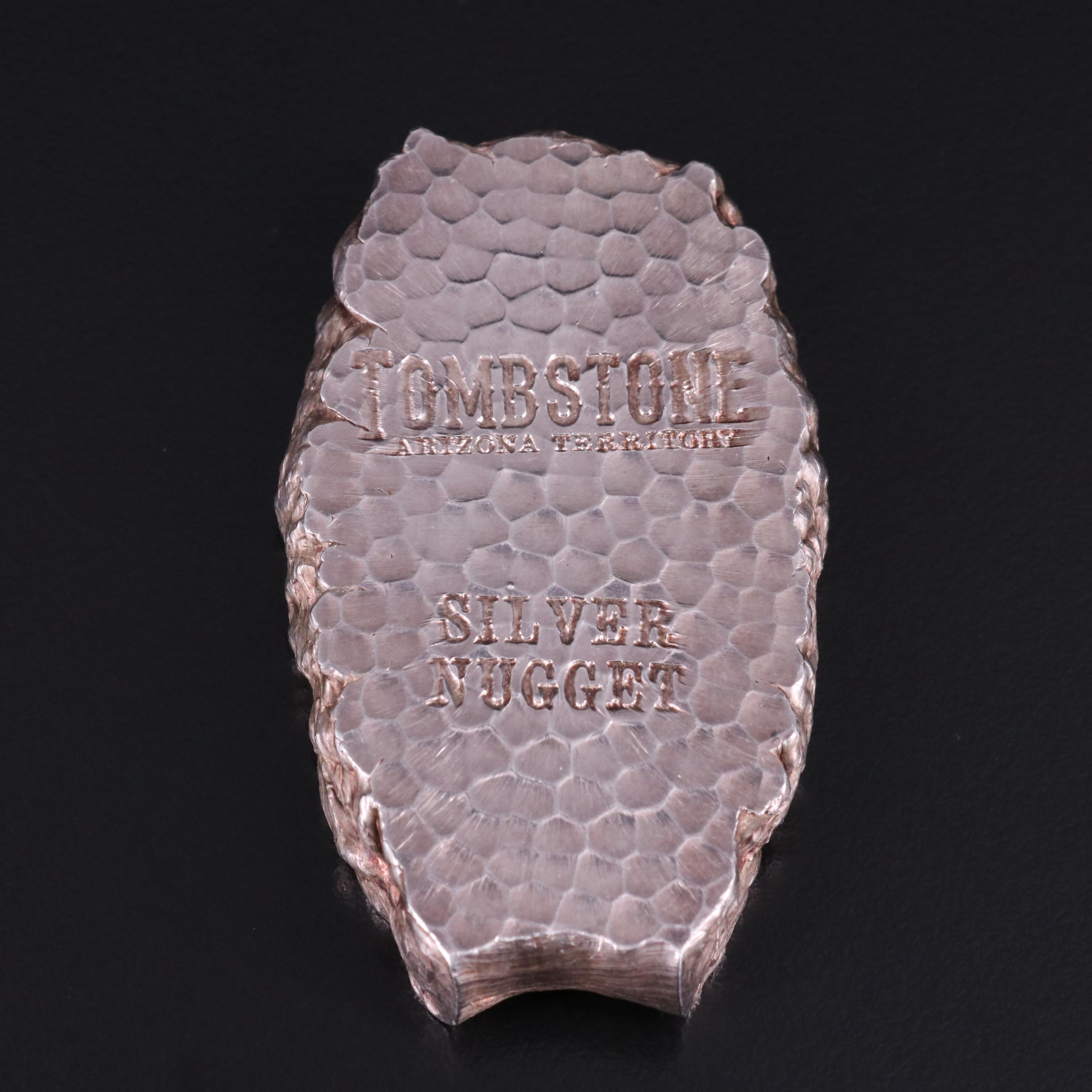 Tombstone Five Ounce .999 Silver Nugget