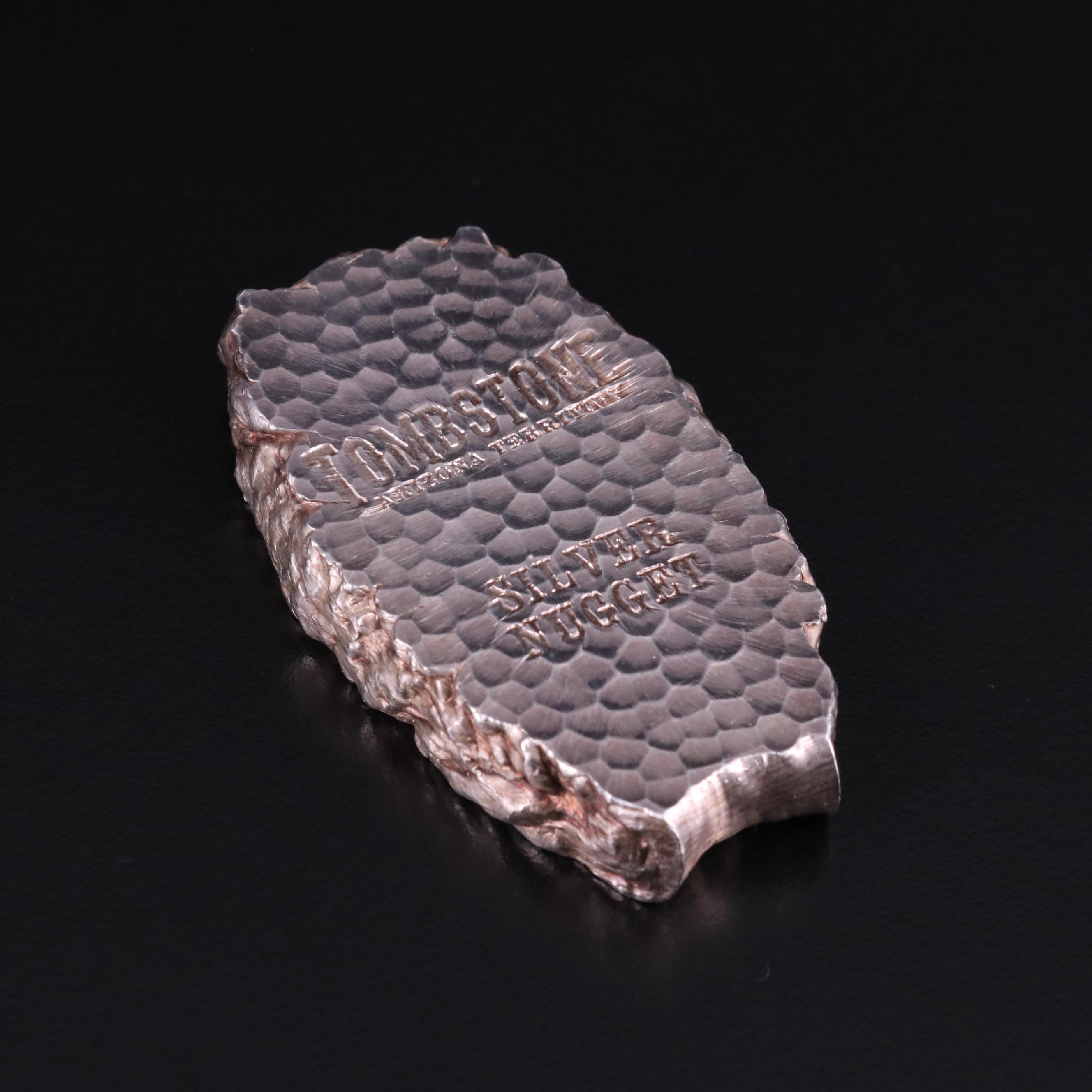 Tombstone Five Ounce .999 Silver Nugget