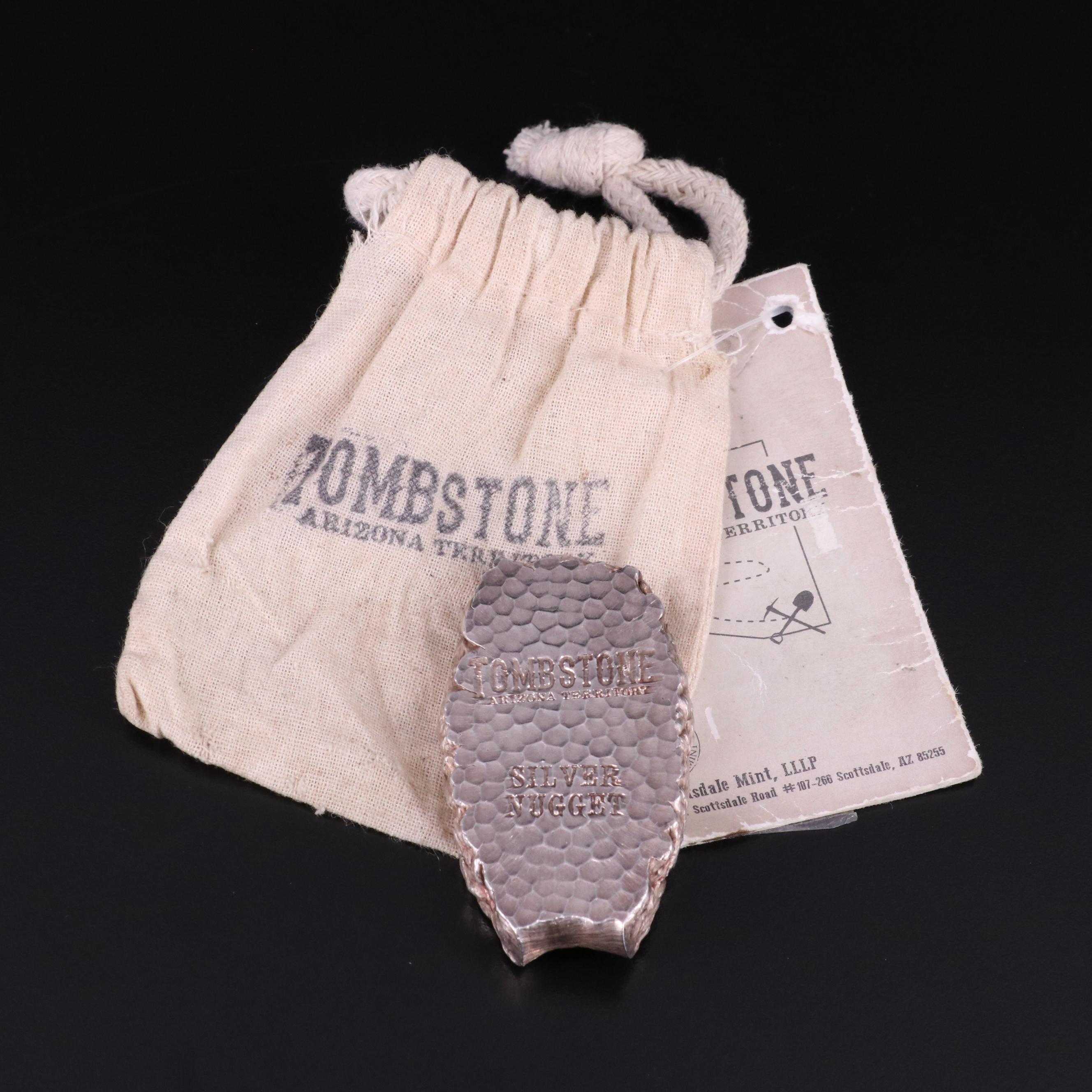 Tombstone Five Ounce .999 Silver Nugget