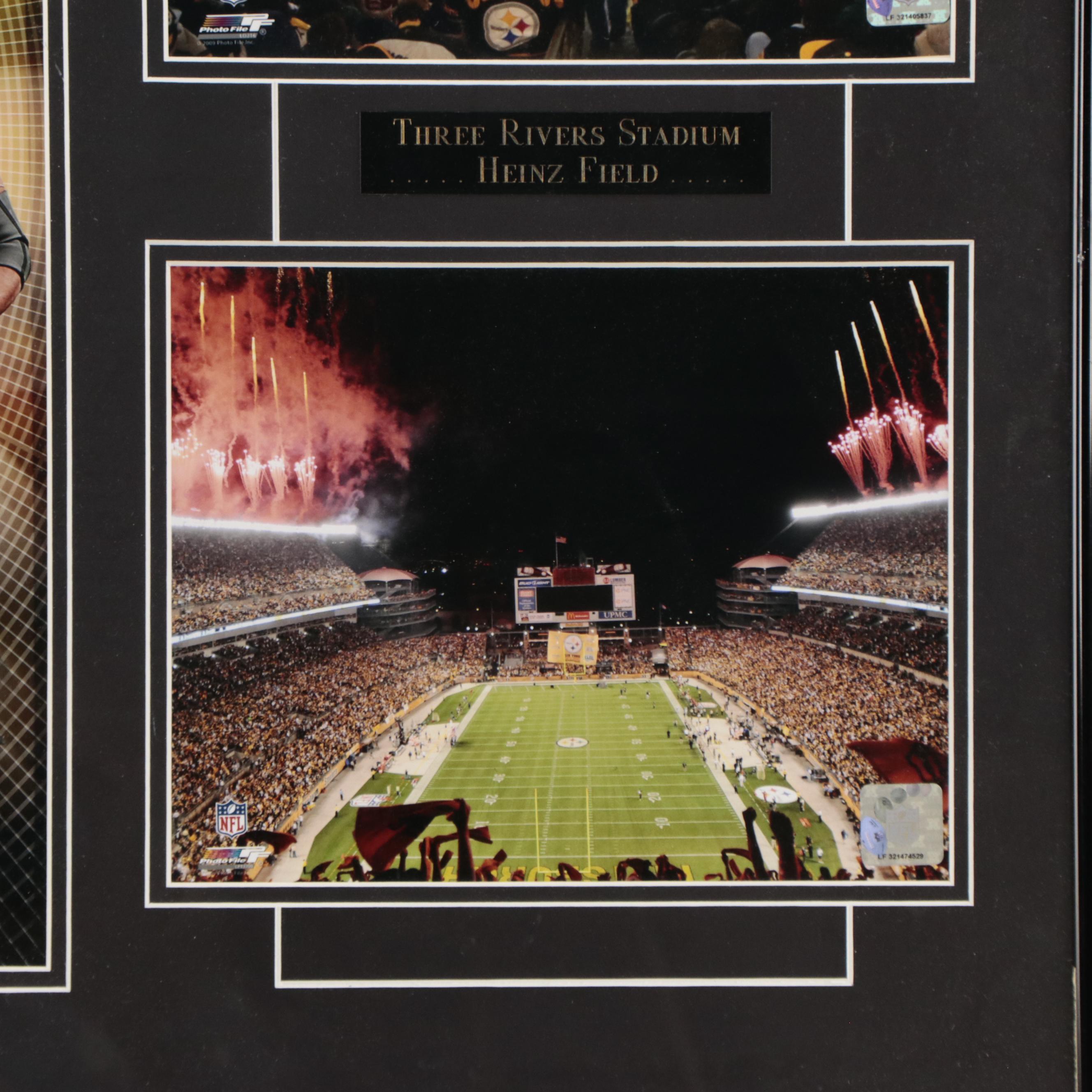 Pittsburgh Steelers Football Display Featuring Terry Bradshaw and More