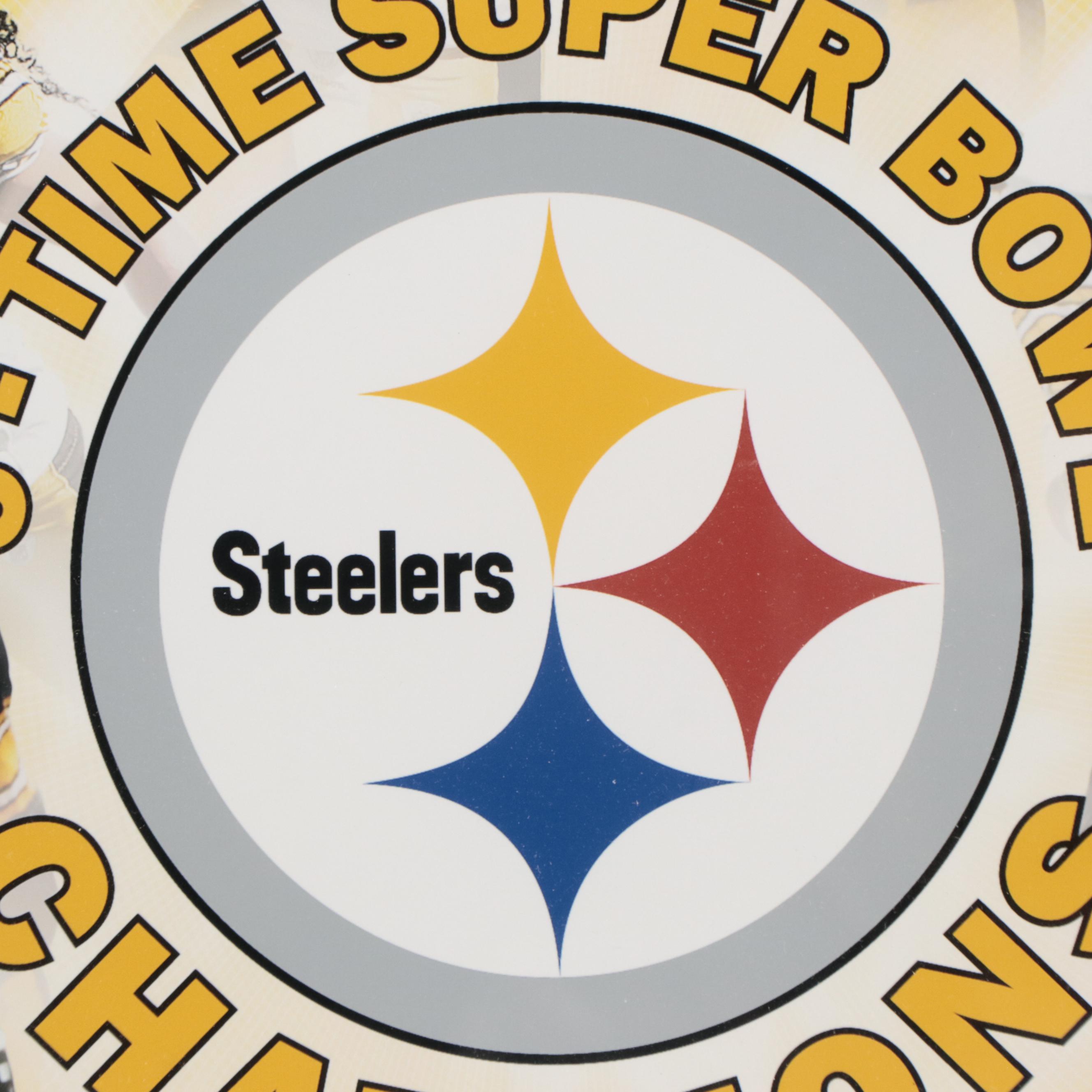 Pittsburgh Steelers Football Display Featuring Terry Bradshaw and More