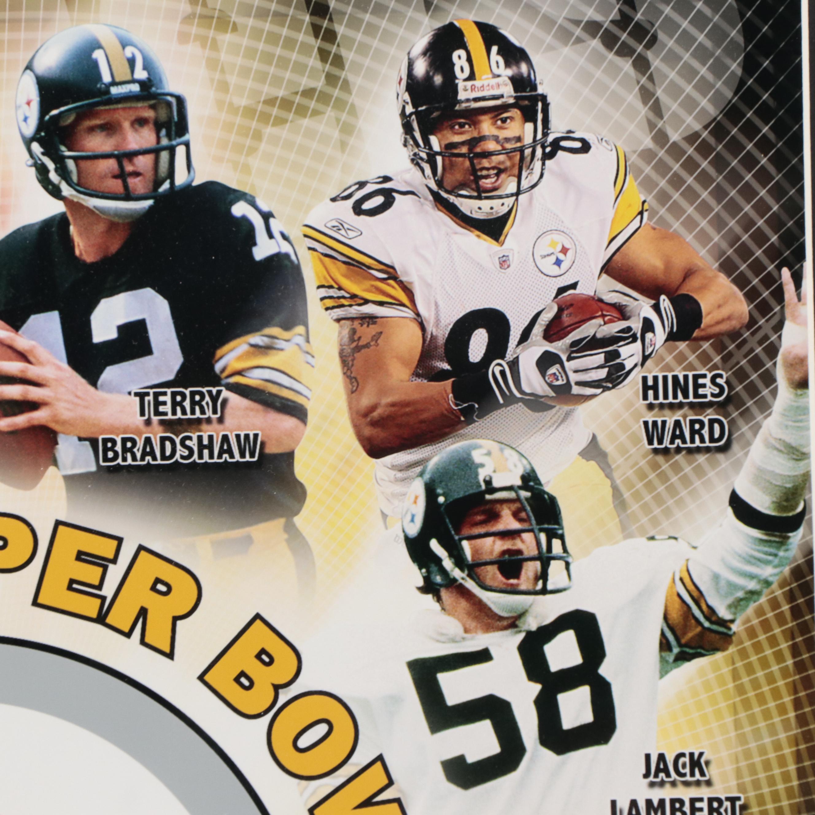 Pittsburgh Steelers Football Display Featuring Terry Bradshaw and More