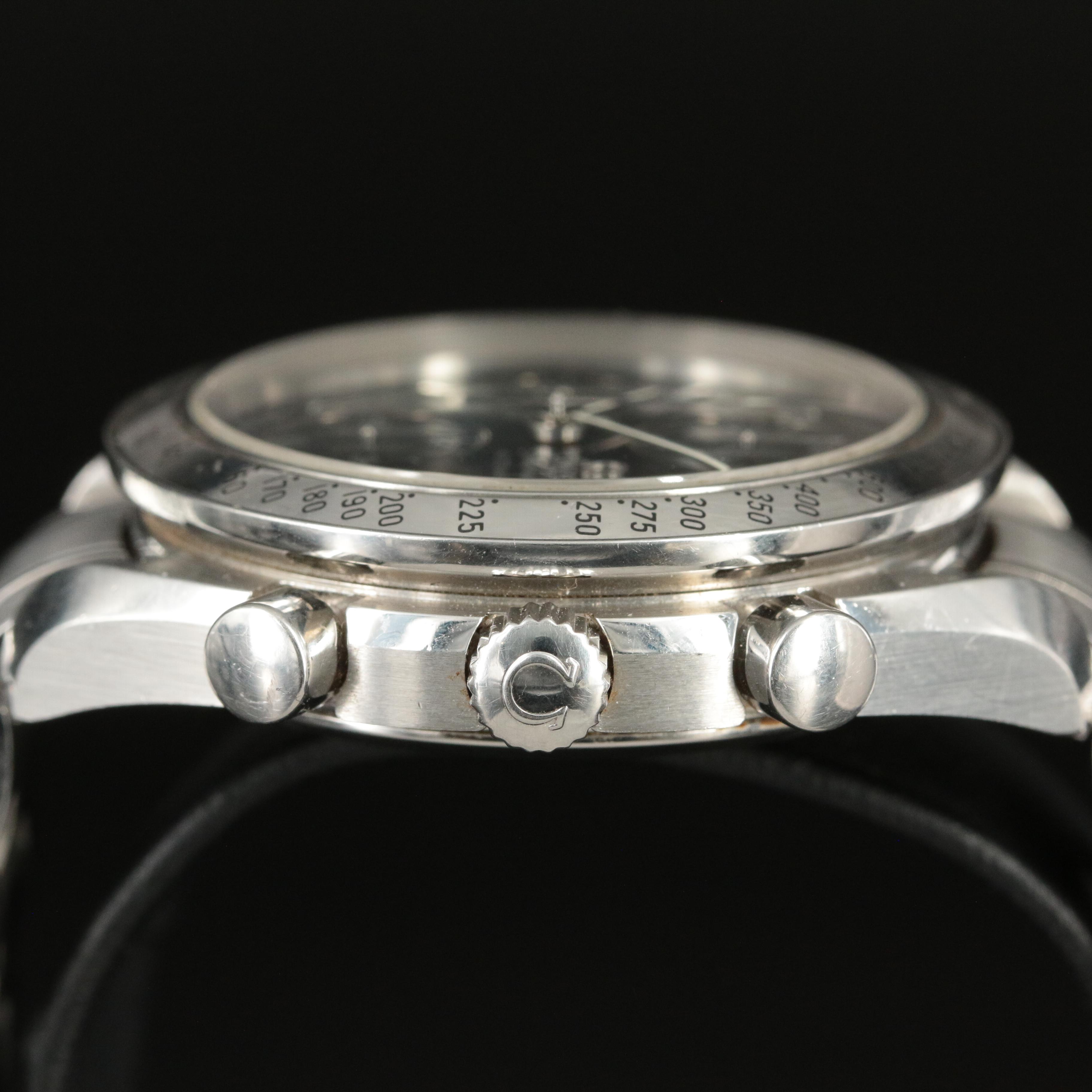 Omega Speedmaster Date Black 39MM Bracelet Automatic Watch