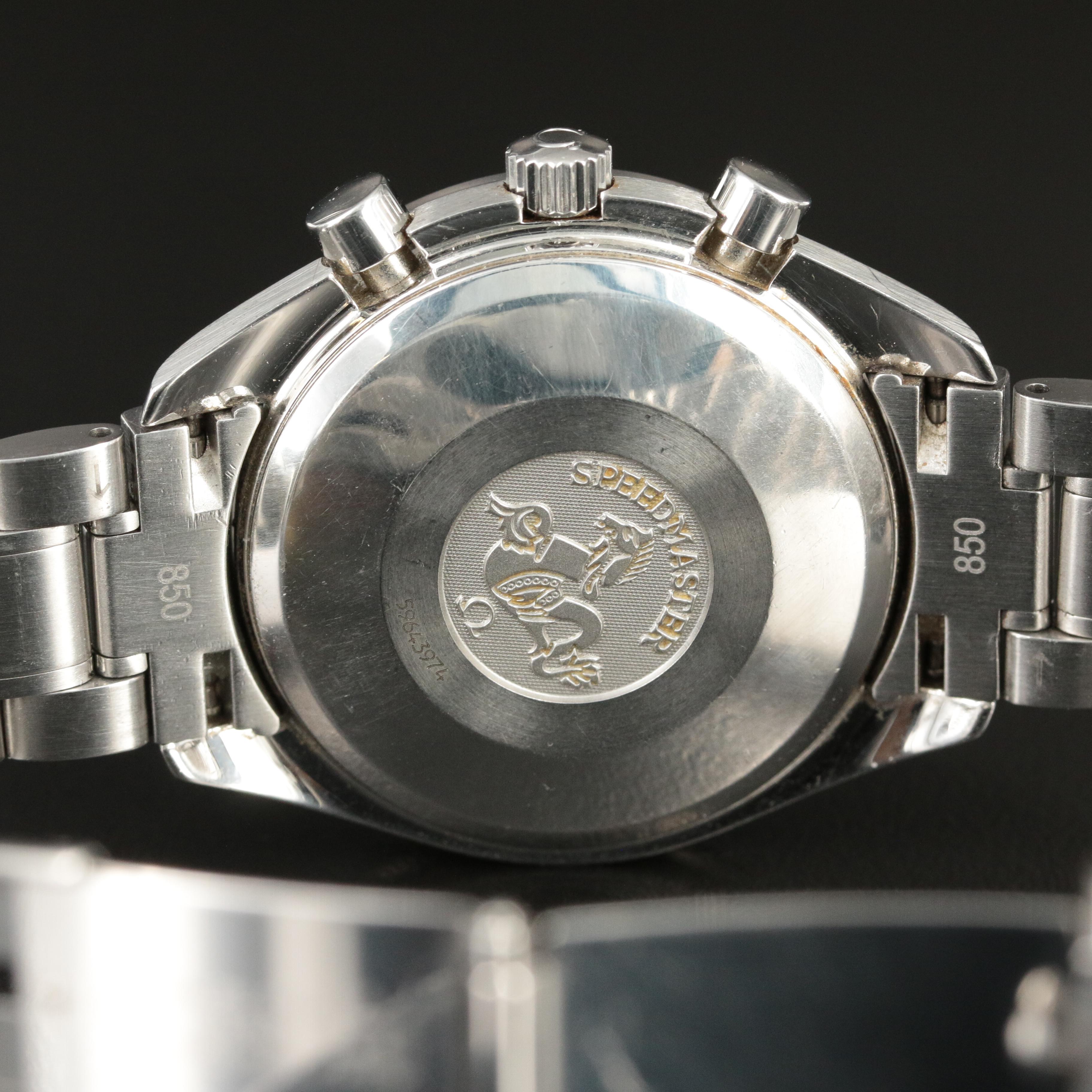 Omega Speedmaster Date Black 39MM Bracelet Automatic Watch