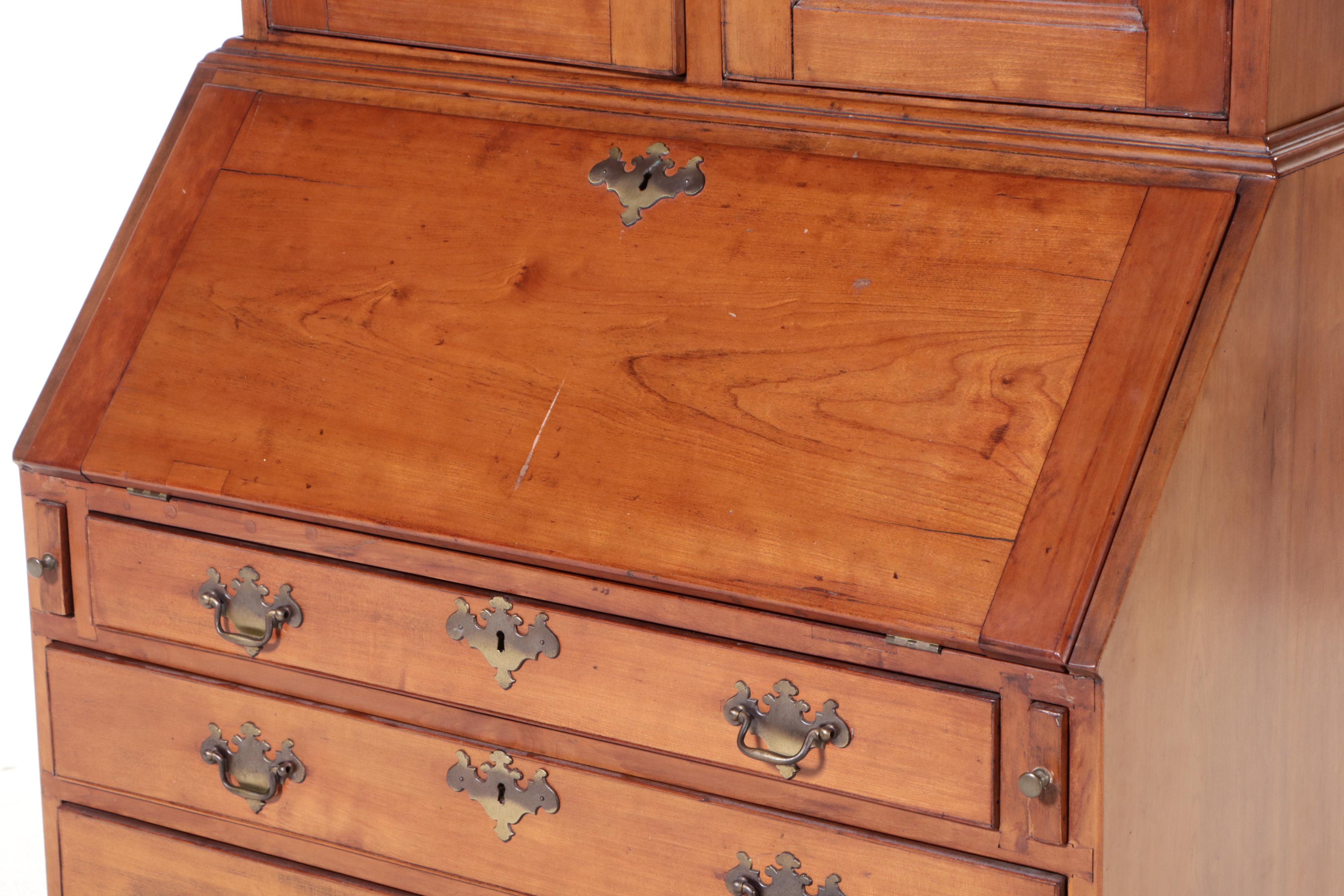 Early Chippendale Maple Secretary Desk with Blind-Doors, 19th Century