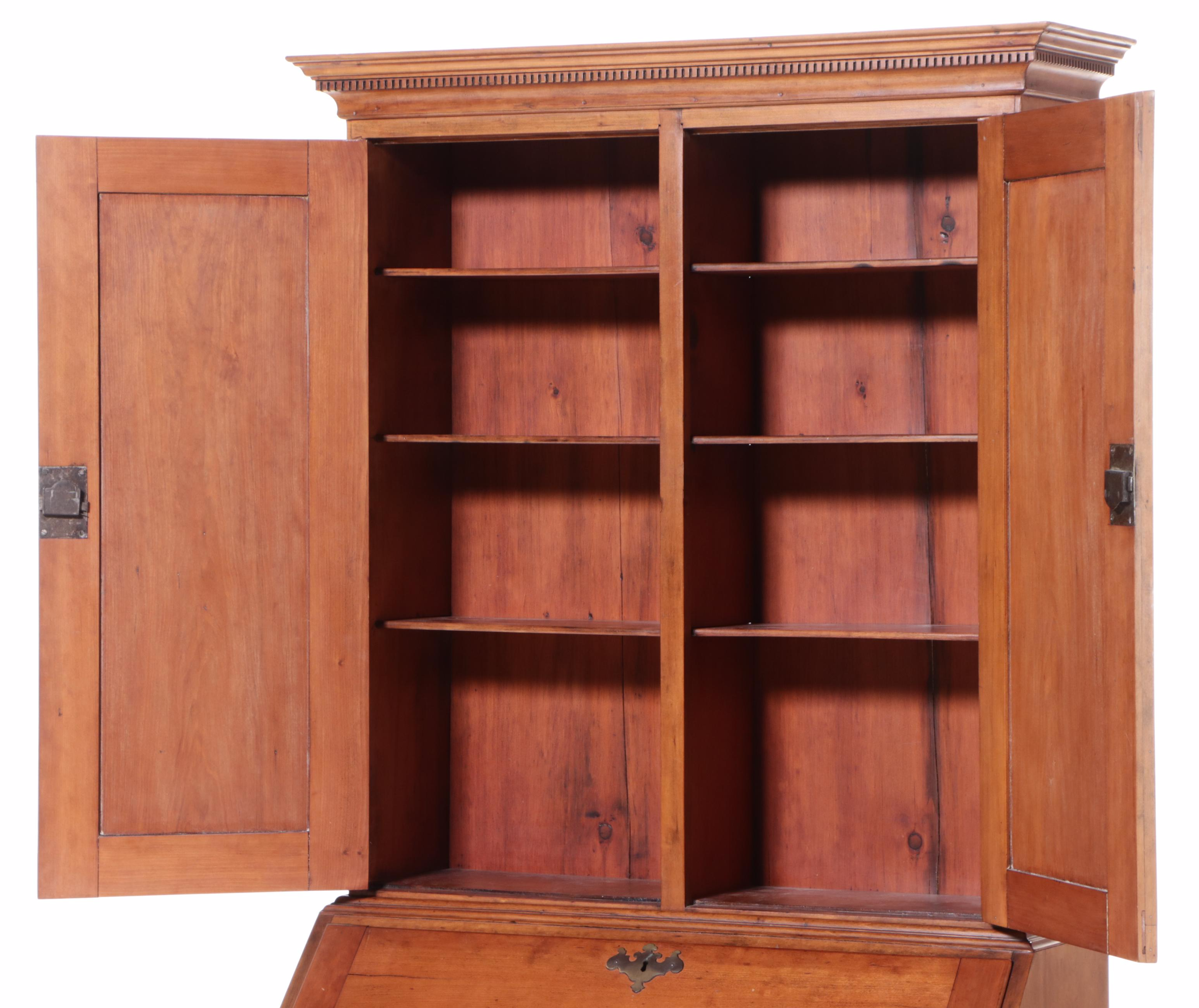 Early Chippendale Maple Secretary Desk with Blind-Doors, 19th Century