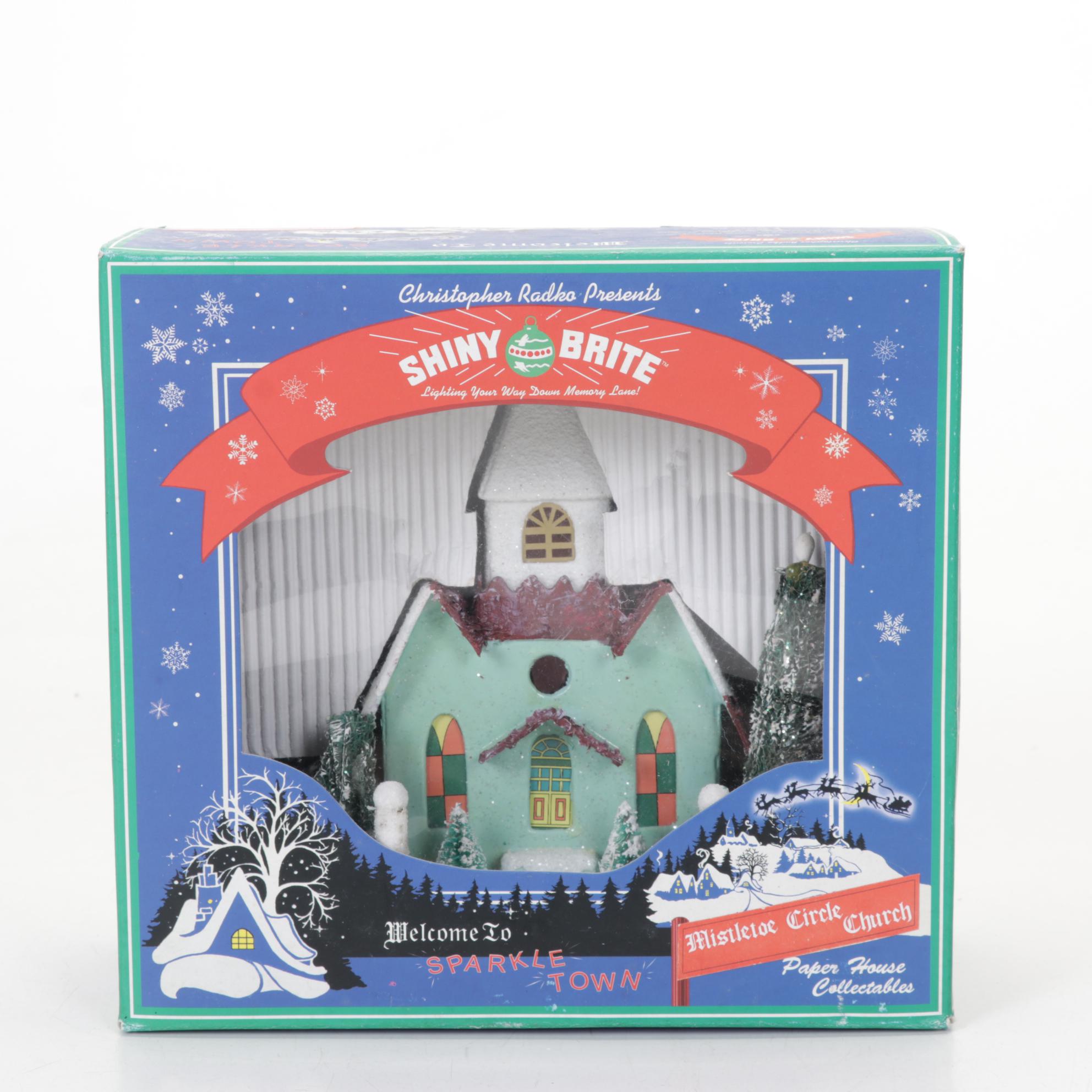 Coloramic Tree Stand, Light-up Angel Topper, and Putz in Old and New Collection