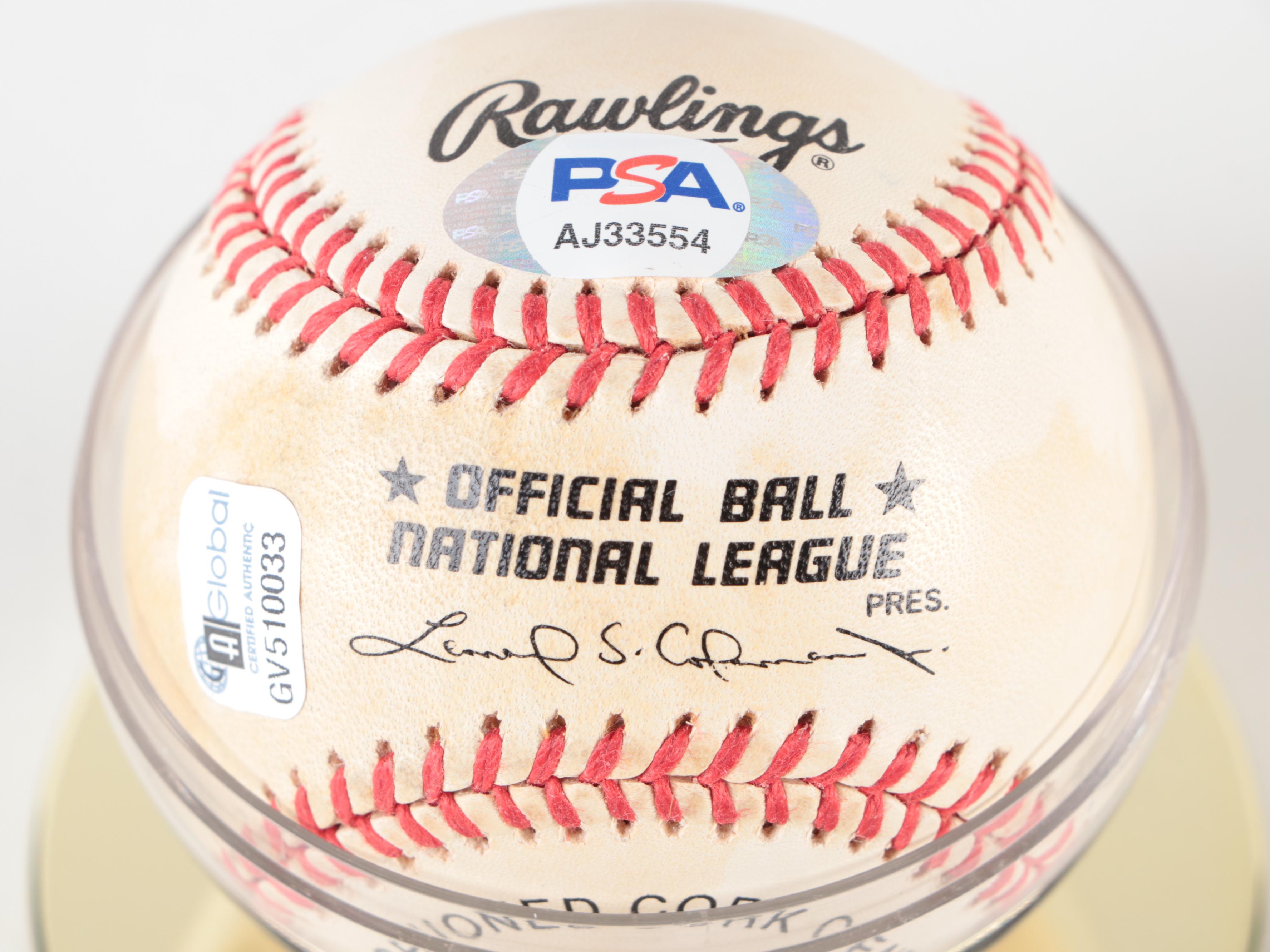 LeRoy Neiman, American Expressionist Painting Artist, Signed MLB, Rawlings Ball