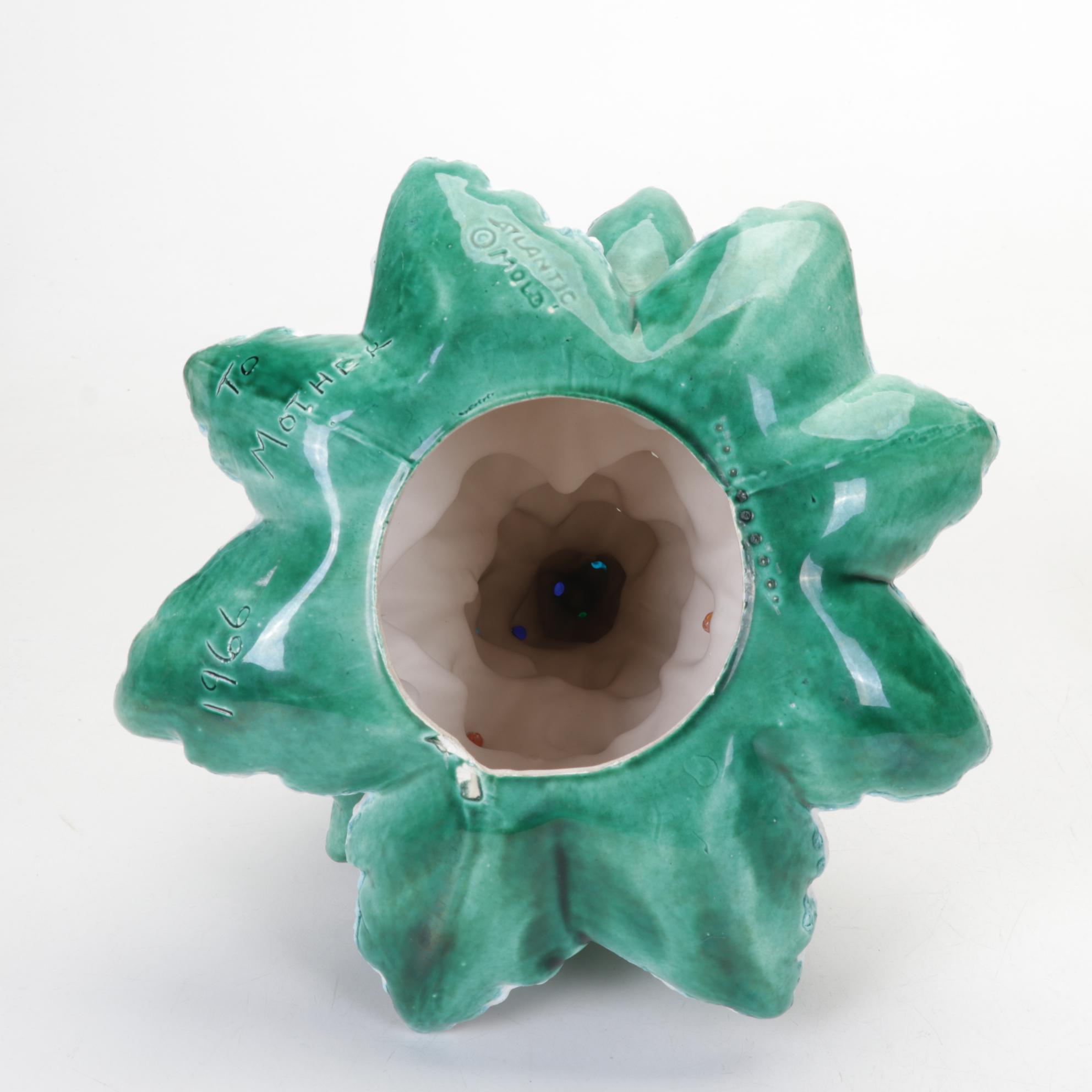 Snow-Capped Atlantic Mold Illuminated Ceramic Christmas Tree With Separate Base