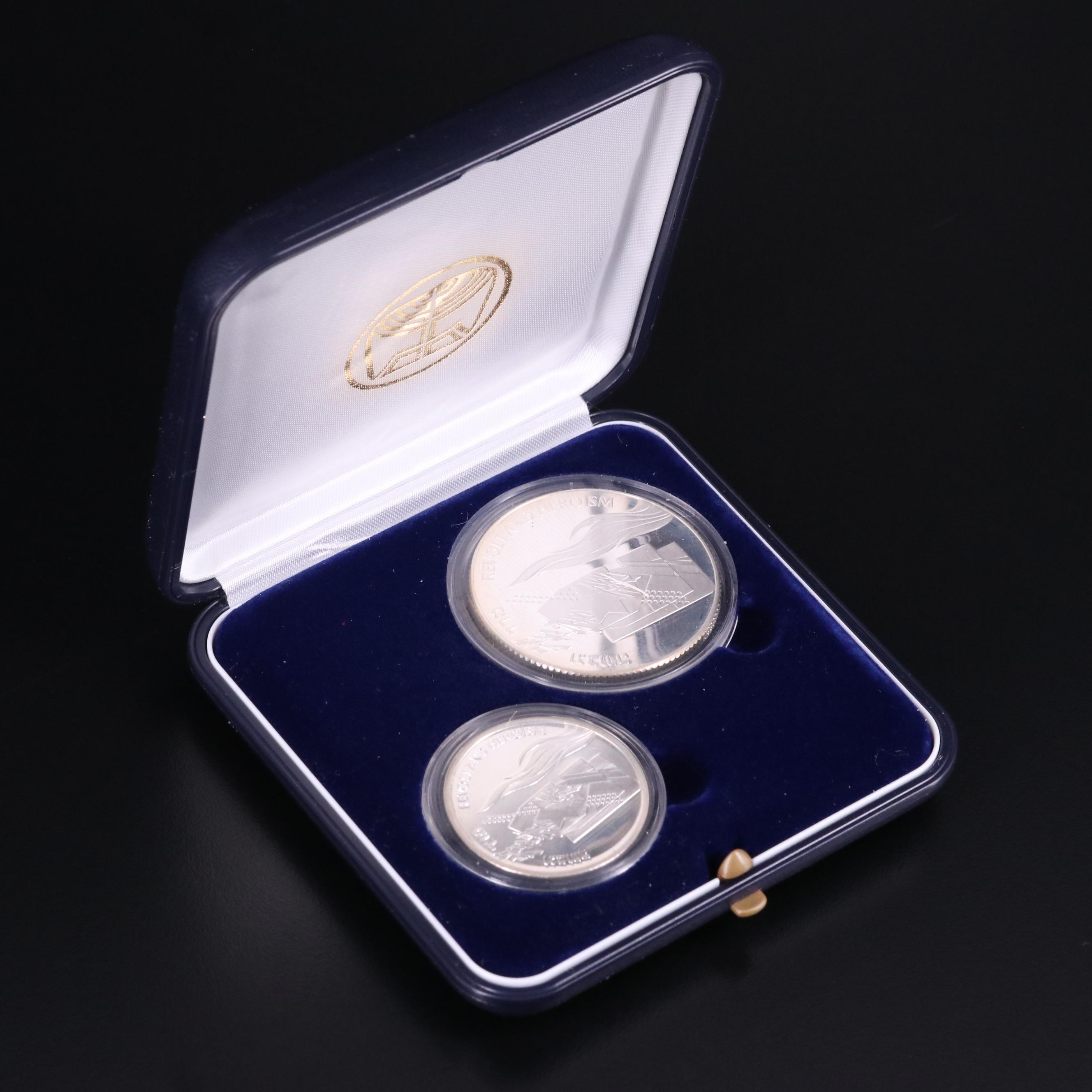 Israel 1993 Two Coin Silver Commemorative Set of Coins