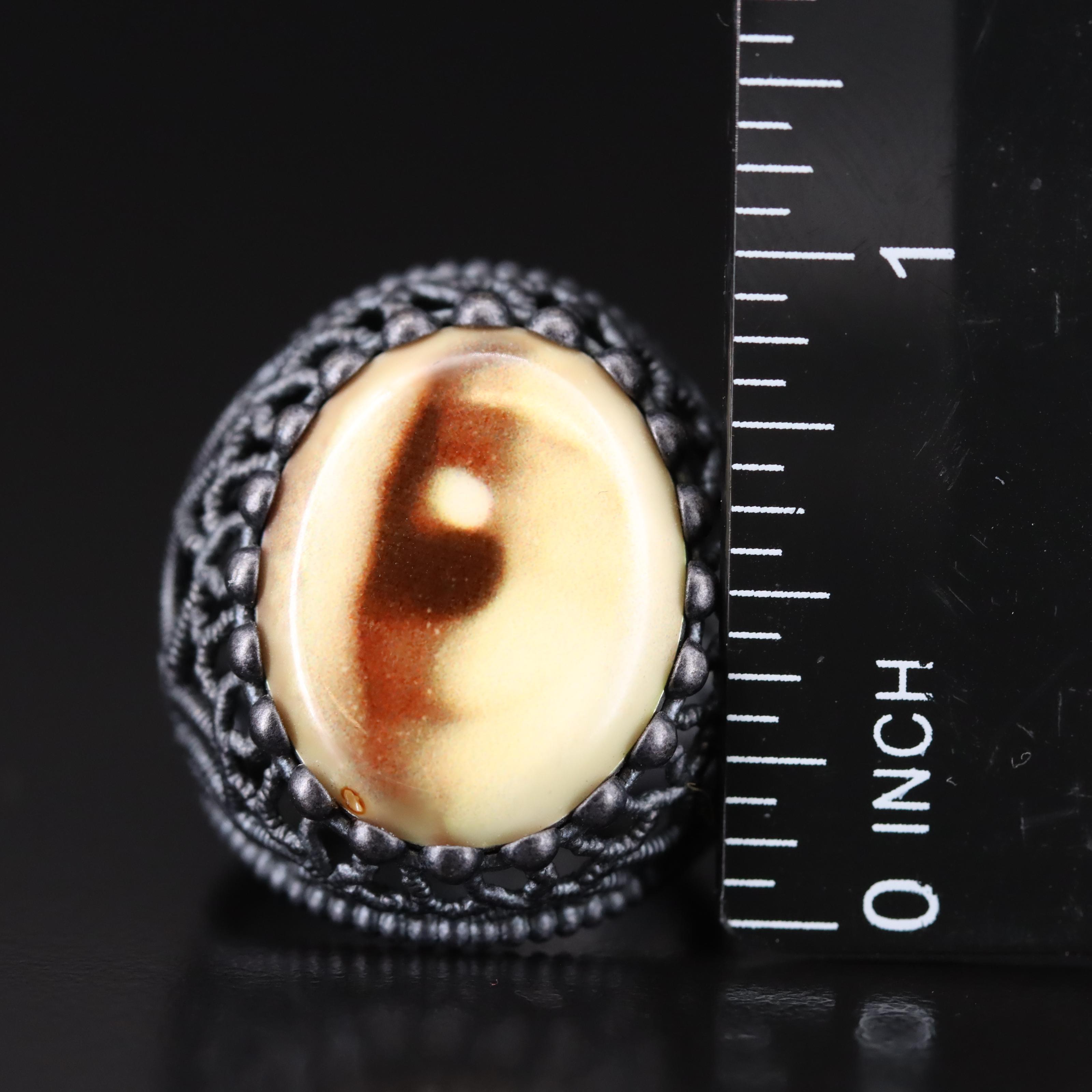 Bottega Veneta Sterling Lover's Eye Rings