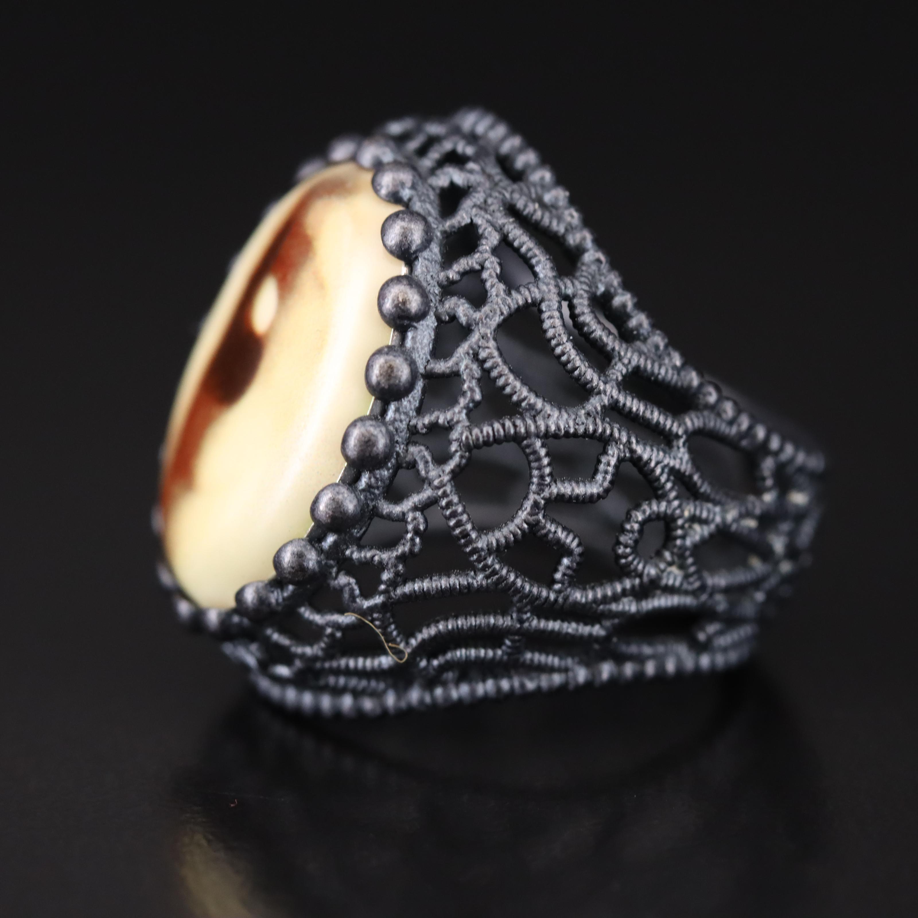 Bottega Veneta Sterling Lover's Eye Rings