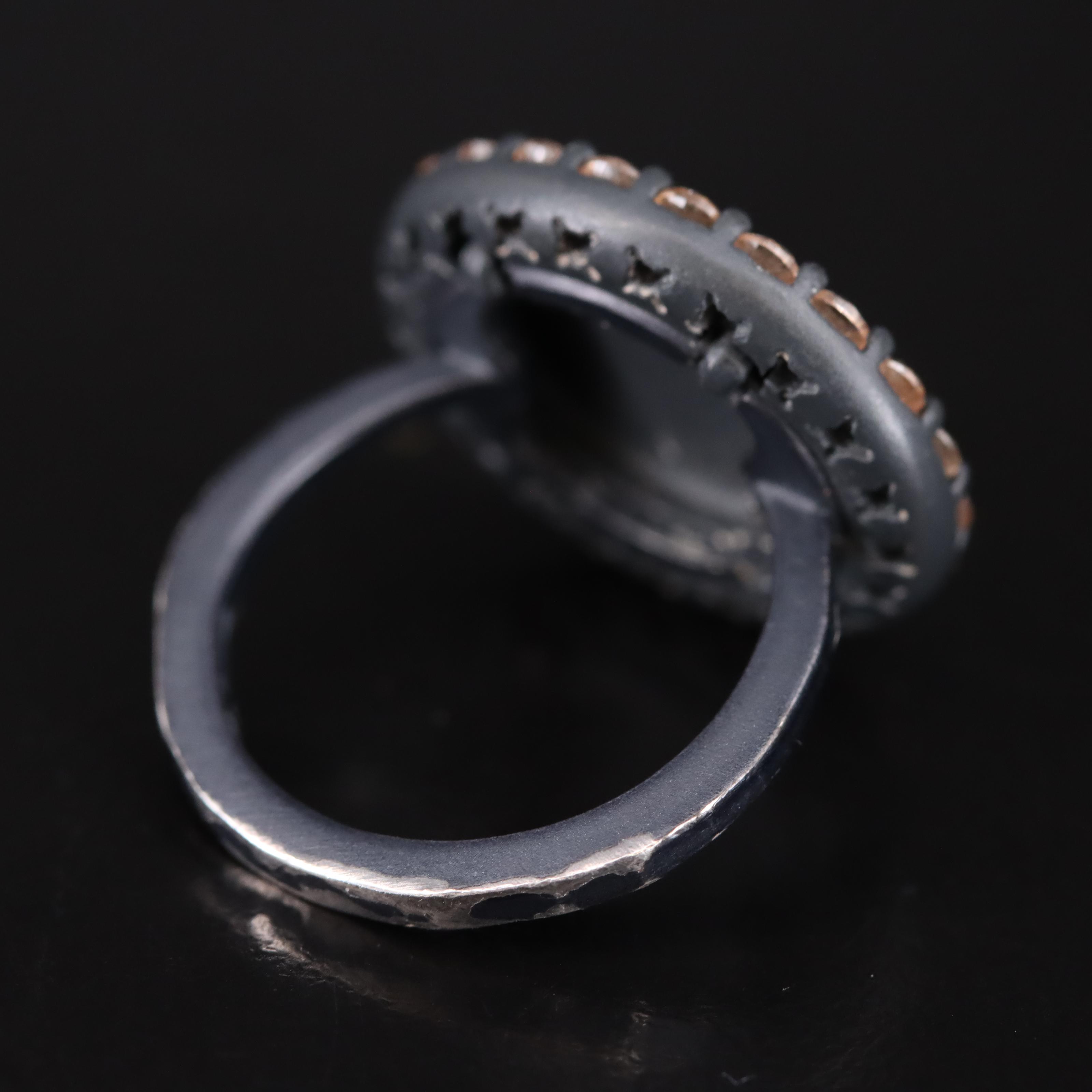 Bottega Veneta Sterling Lover's Eye Rings