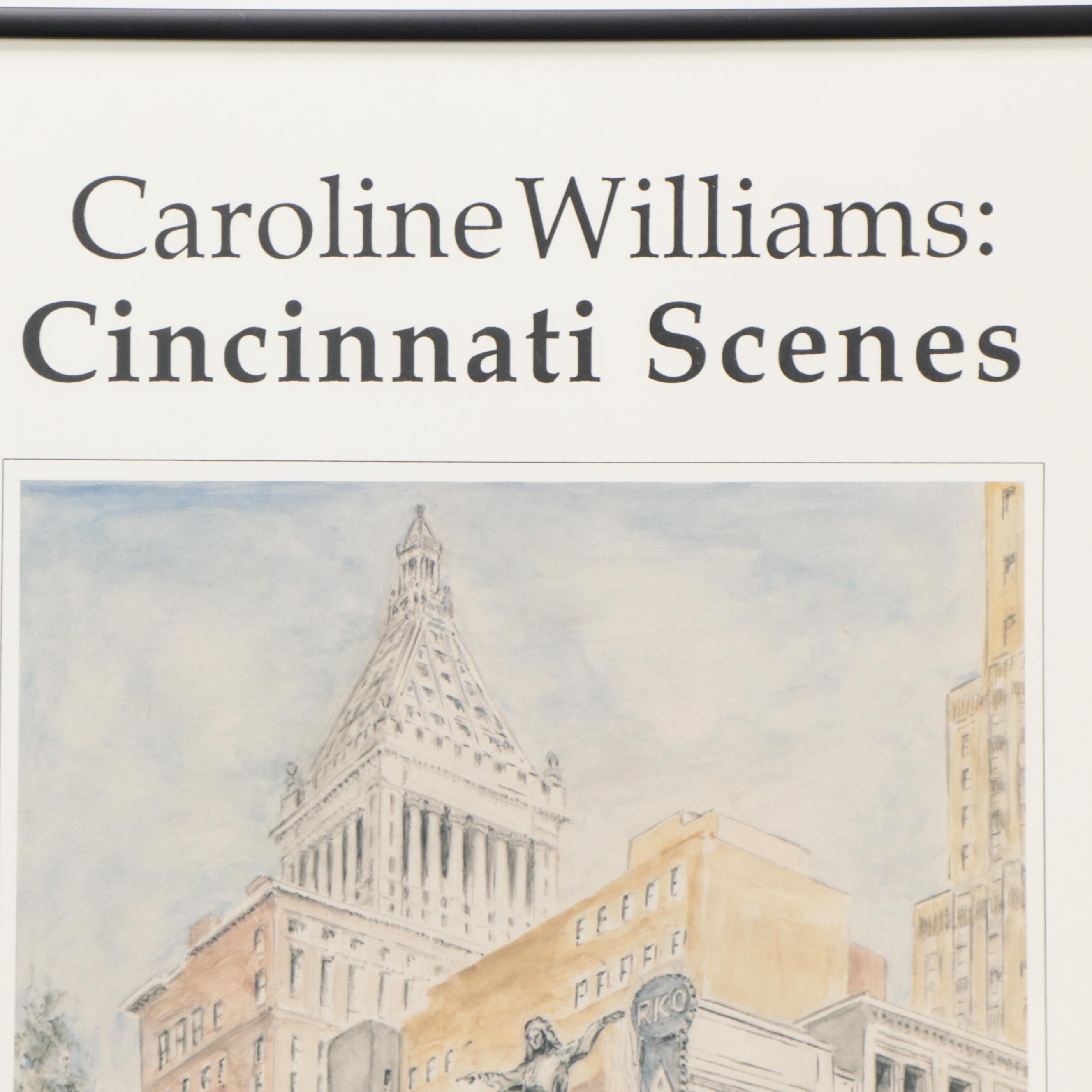 Art Academy Exhibition Poster "Caroline Williams Cincinnati Scenes," 1988