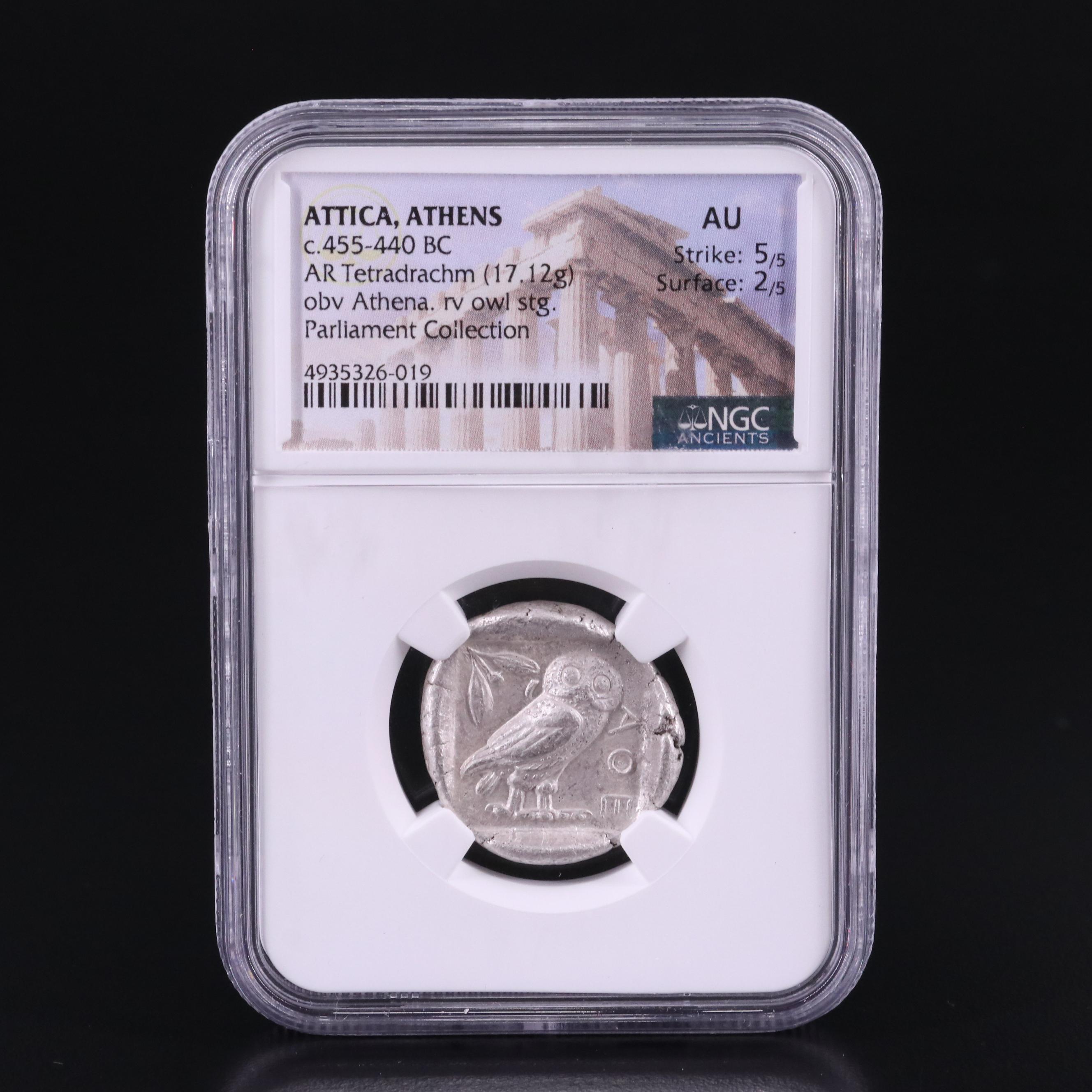 NGC AU Attica, Athens Tetradrachm