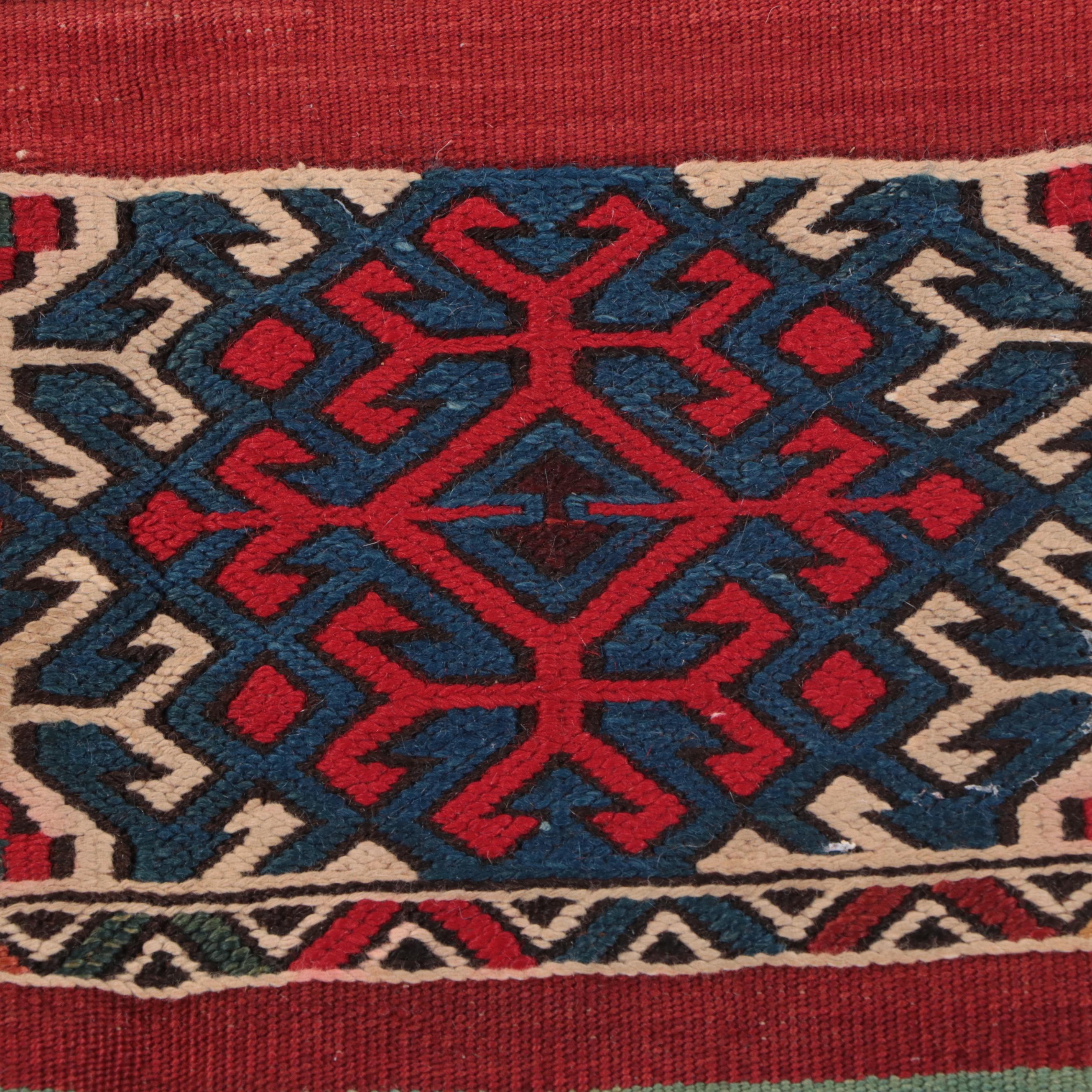 3'8 x 5'4 Handmade Turkish Mixed Technique Area Rug