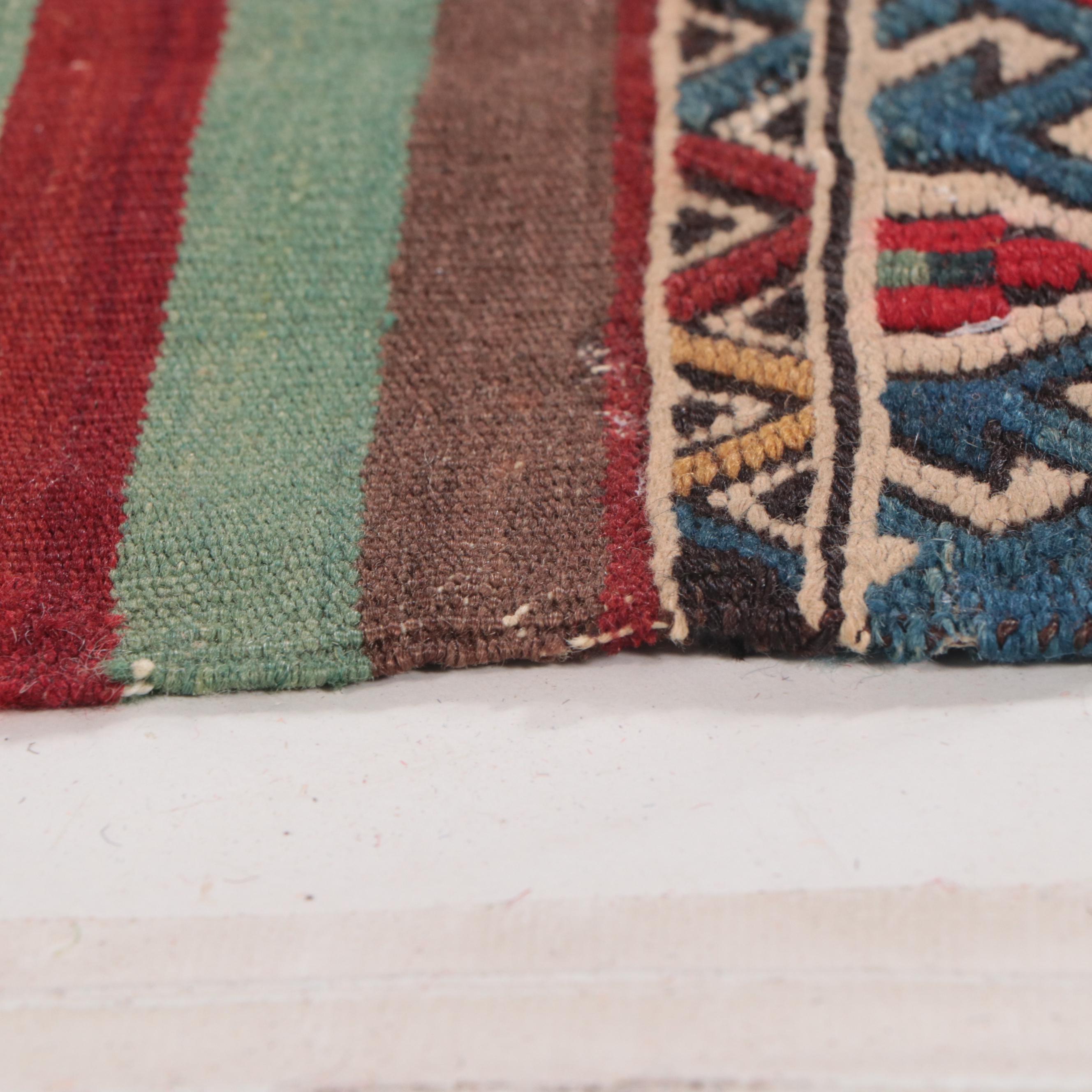 3'8 x 5'4 Handmade Turkish Mixed Technique Area Rug