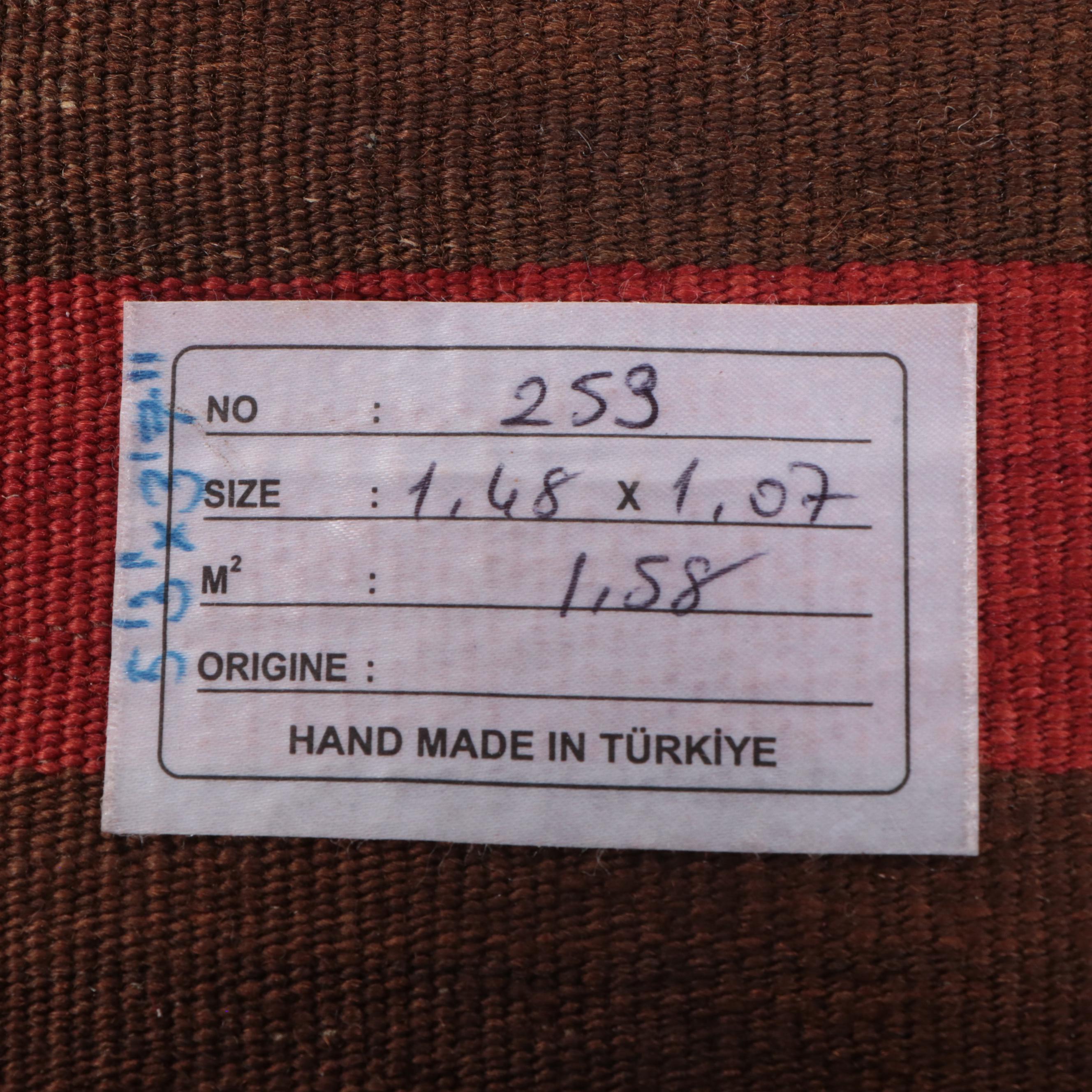 3'8 x 5'4 Handmade Turkish Mixed Technique Area Rug