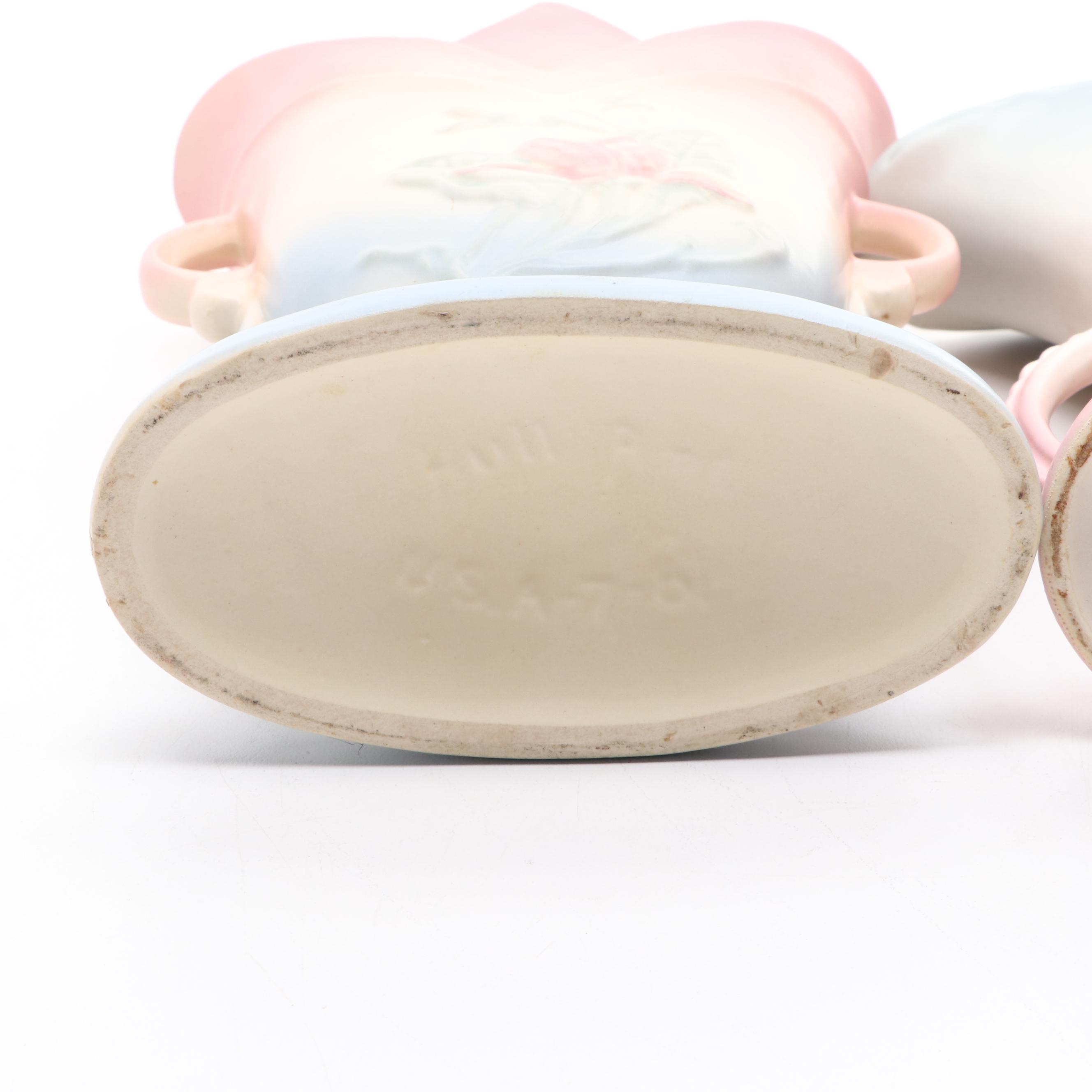 Hull Pottery "Open Rose," "Magnolia," and Other Vases with "Wildflower" Pitcher