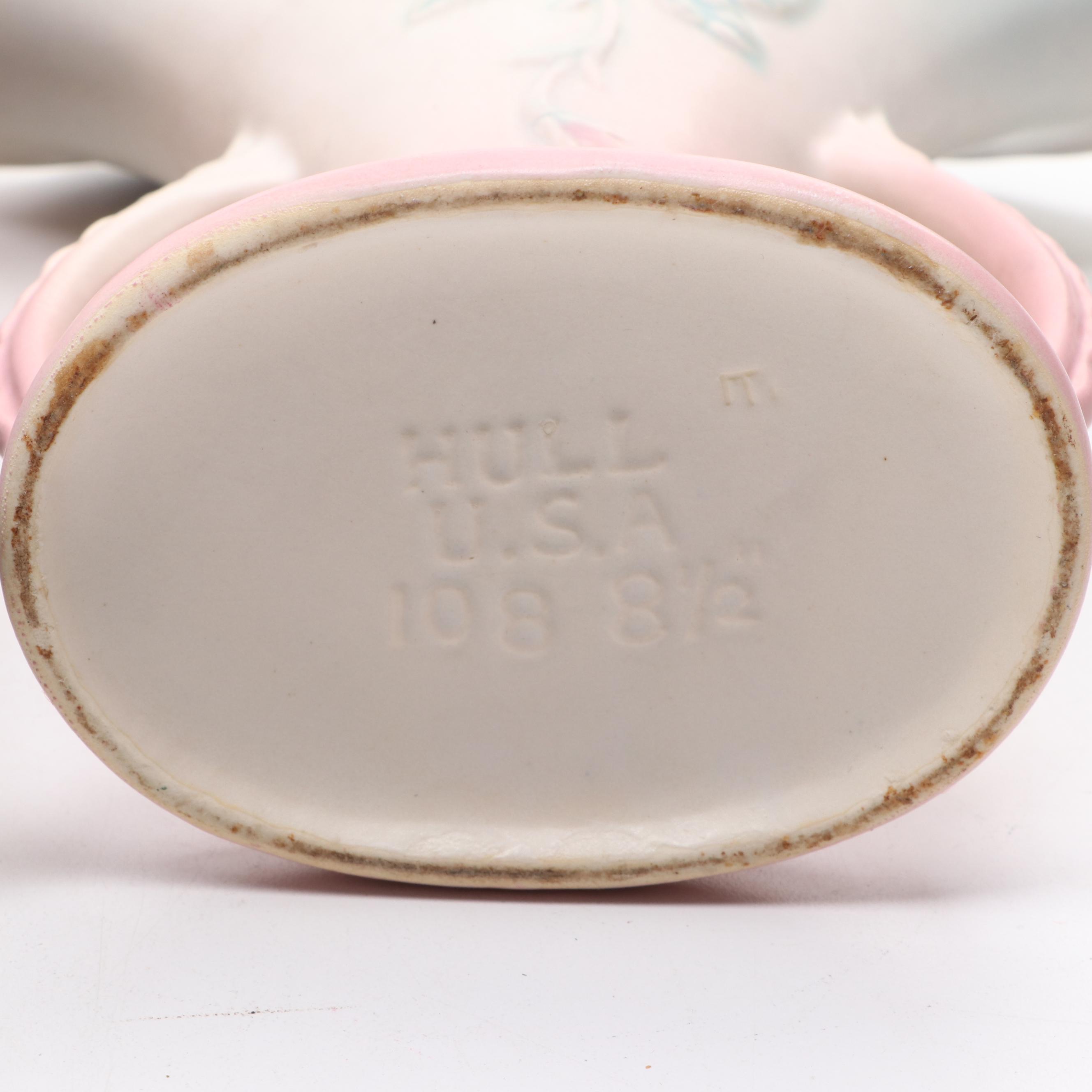 Hull Pottery "Open Rose," "Magnolia," and Other Vases with "Wildflower" Pitcher