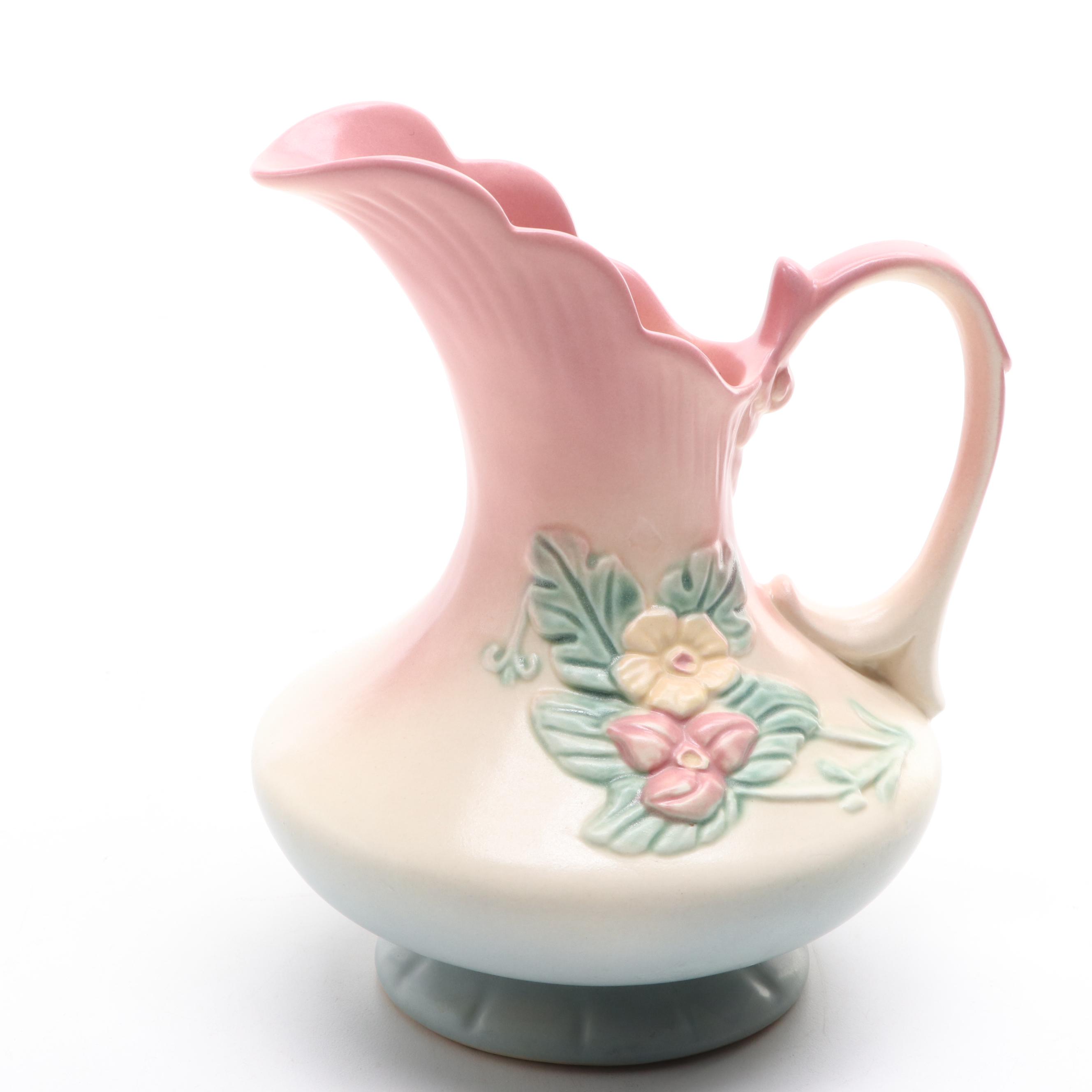 Hull Pottery "Open Rose," "Magnolia," and Other Vases with "Wildflower" Pitcher