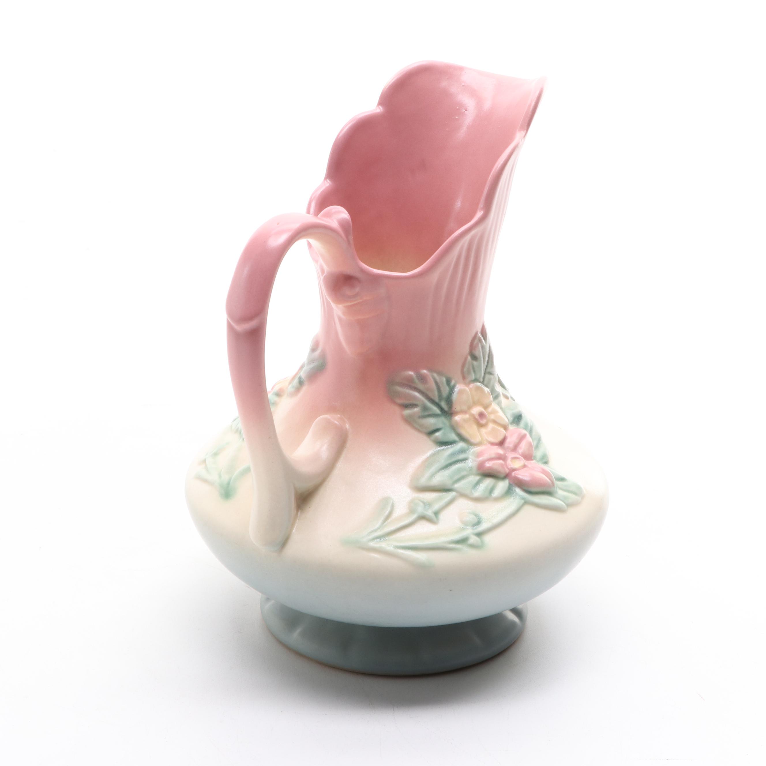 Hull Pottery "Open Rose," "Magnolia," and Other Vases with "Wildflower" Pitcher