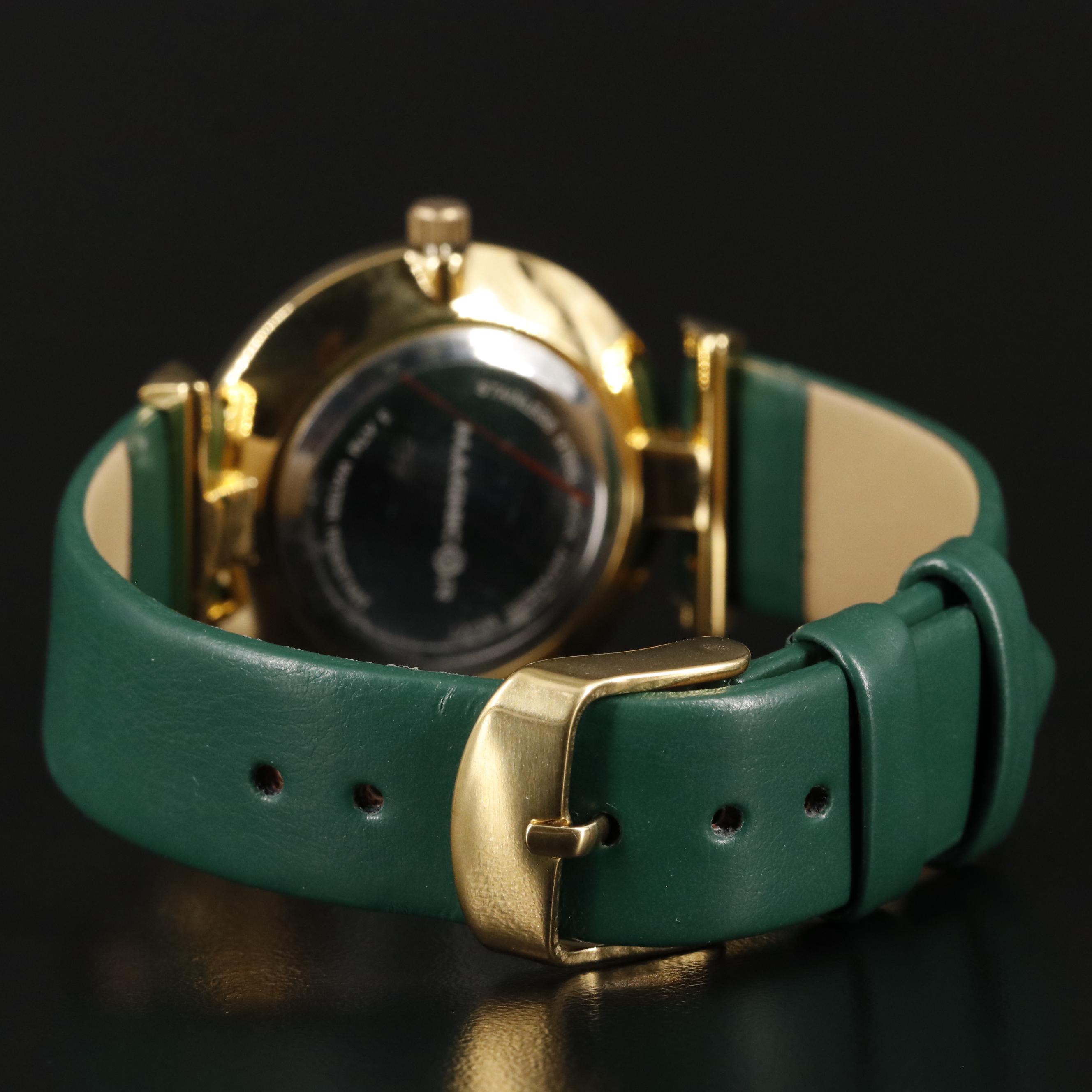 Magnicor Watch with Green Argyle Dial and Strap