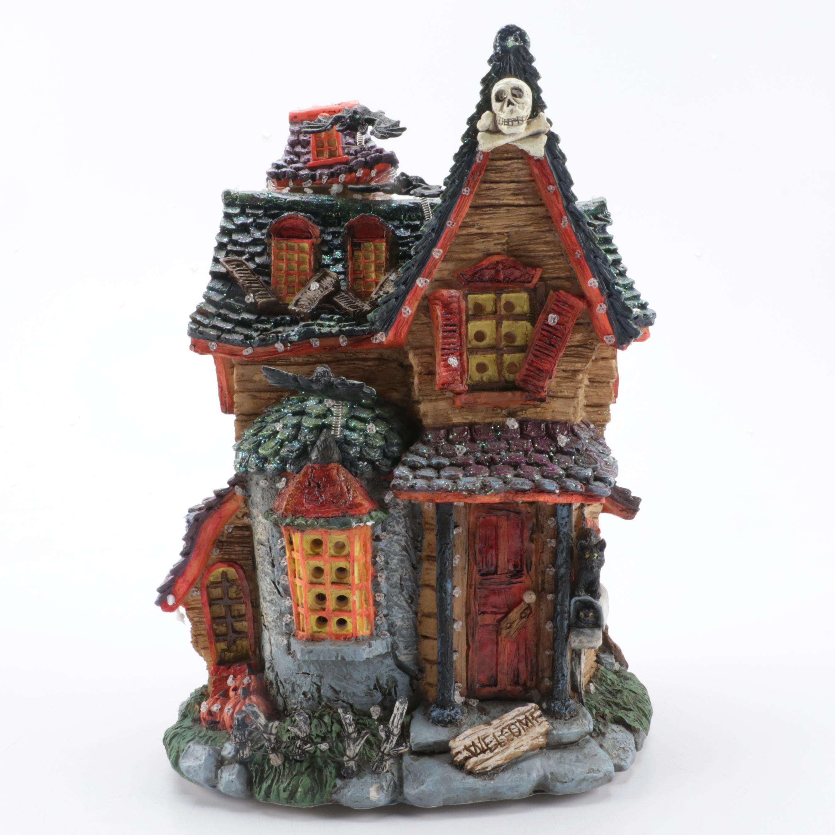 Department 56 "Haunted House" and "Spooky Tree" Village Accessories