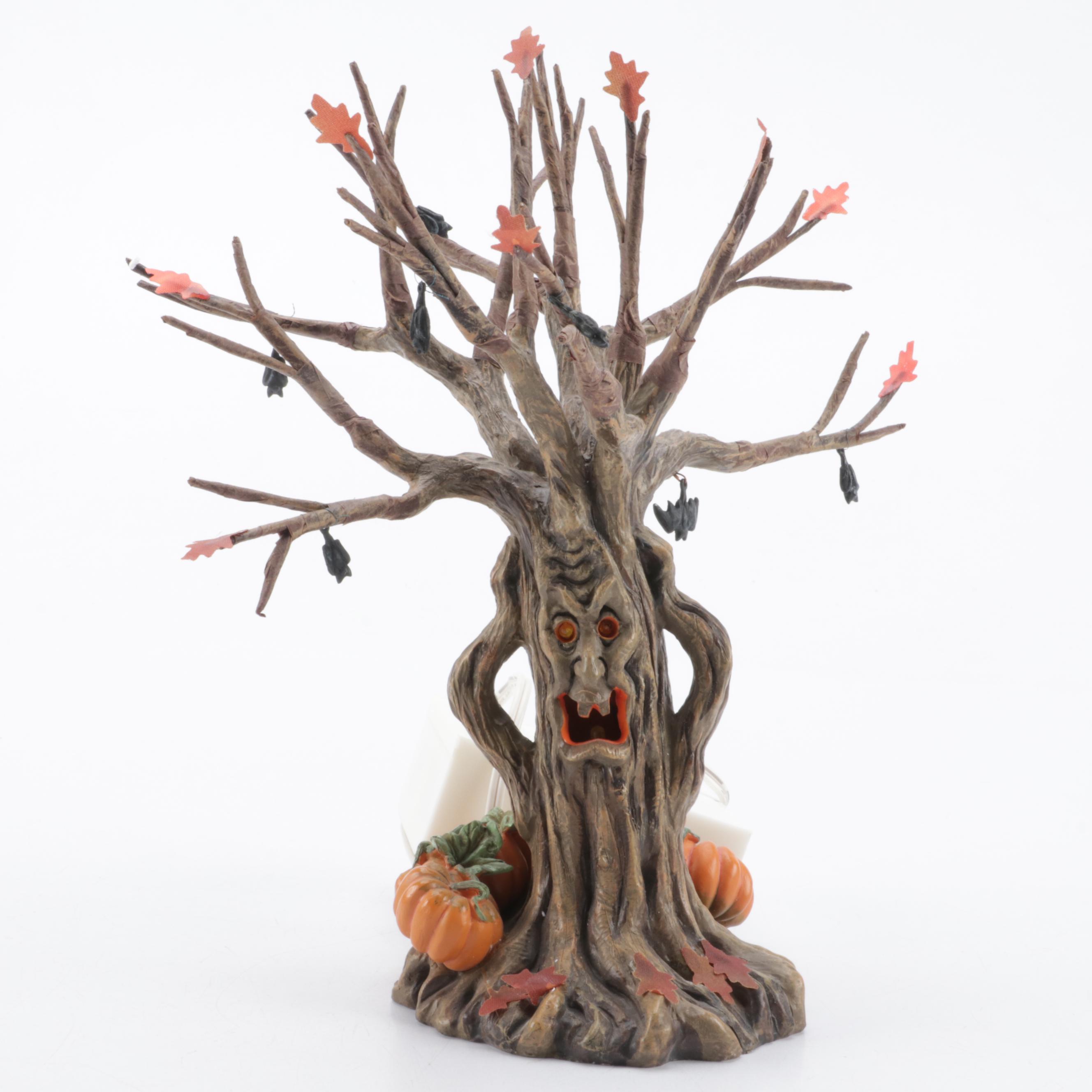 Department 56 "Haunted House" and "Spooky Tree" Village Accessories